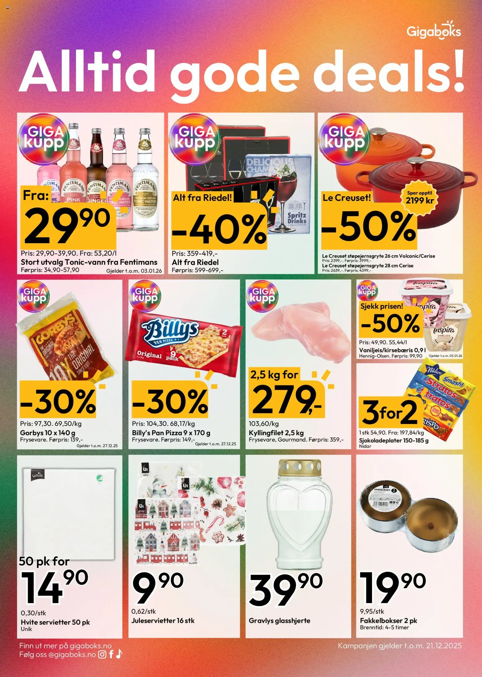 {H1} | Side: 7 | Produkter: Фотоосвітлення, Pizza, Суміш дитяча, Servietter