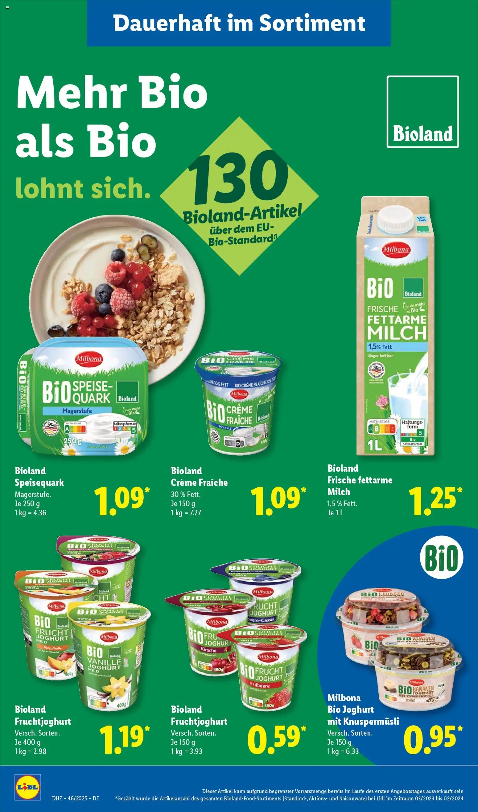 Lidl Prospekt Gundelsheim – gültig ab 10.11.2025 | Seite: 30 | Produkte: Milch, Creme, Mango, Speisequark