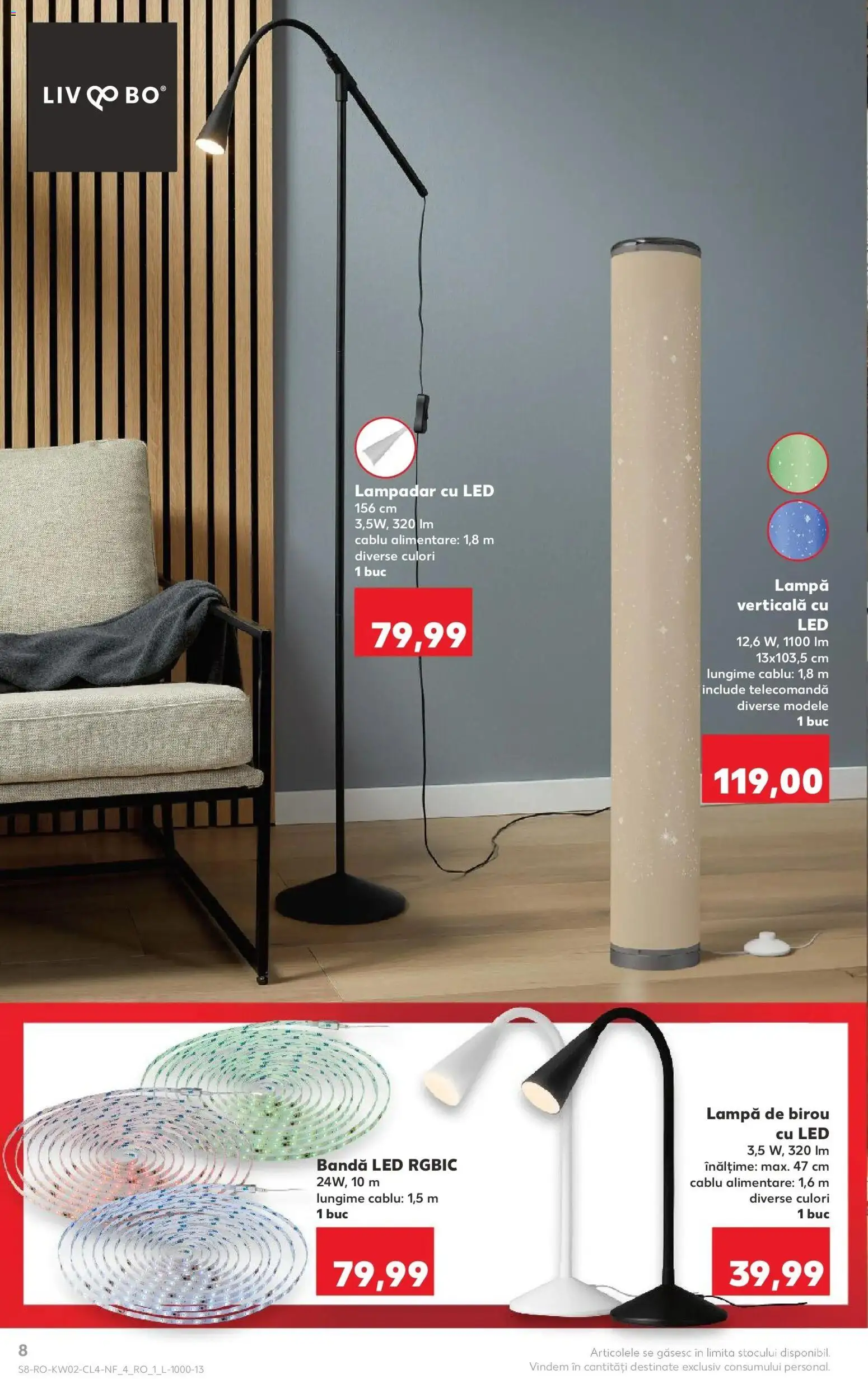 Noul catalog Kaufland – valabil de la 07.01.2026 | Pagină: 8 | Produse: Cablu, Çikolatalı gofret, Babak, Lampă