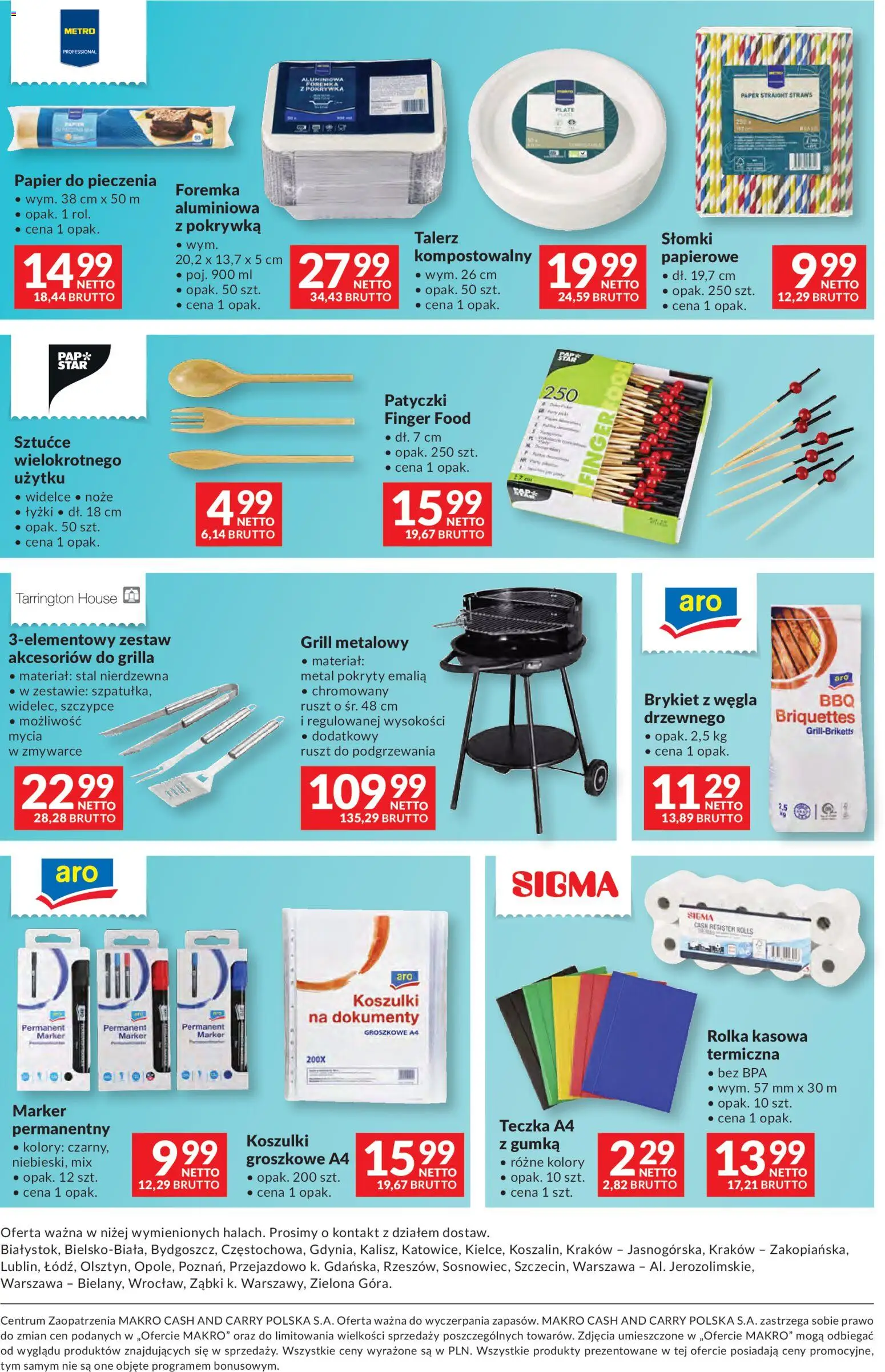 Makro gazetka - Dystrybucja do sklepów od 28.04.2026 | Strona: 48 | Produkty: Grill, Papier do pieczenia, Słomki, Sztućce