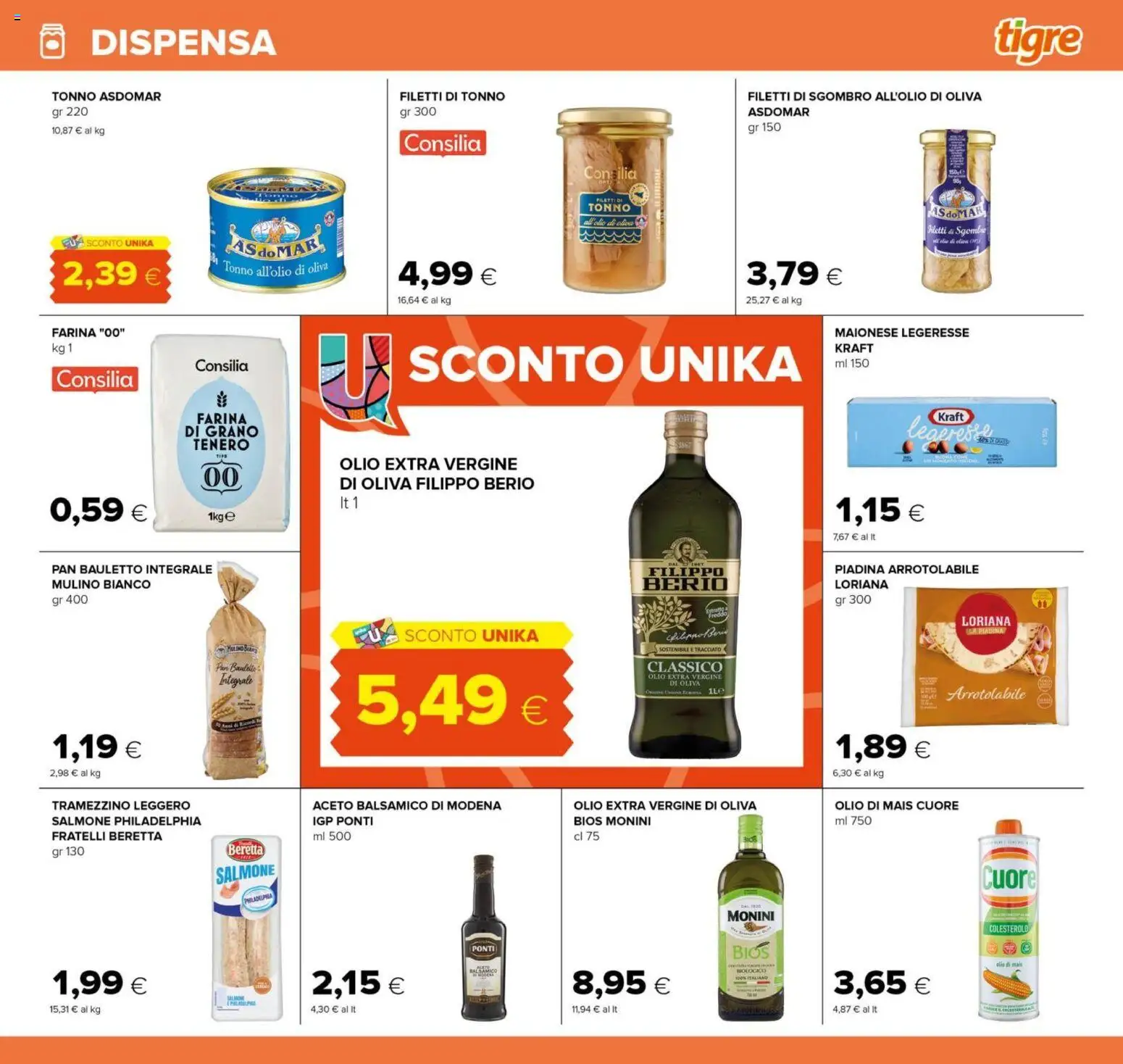 Volantino Tigre del 21.11.2025 | Pagina: 13 | Prodotti: Salmone, Farina, Piadina, Aceto