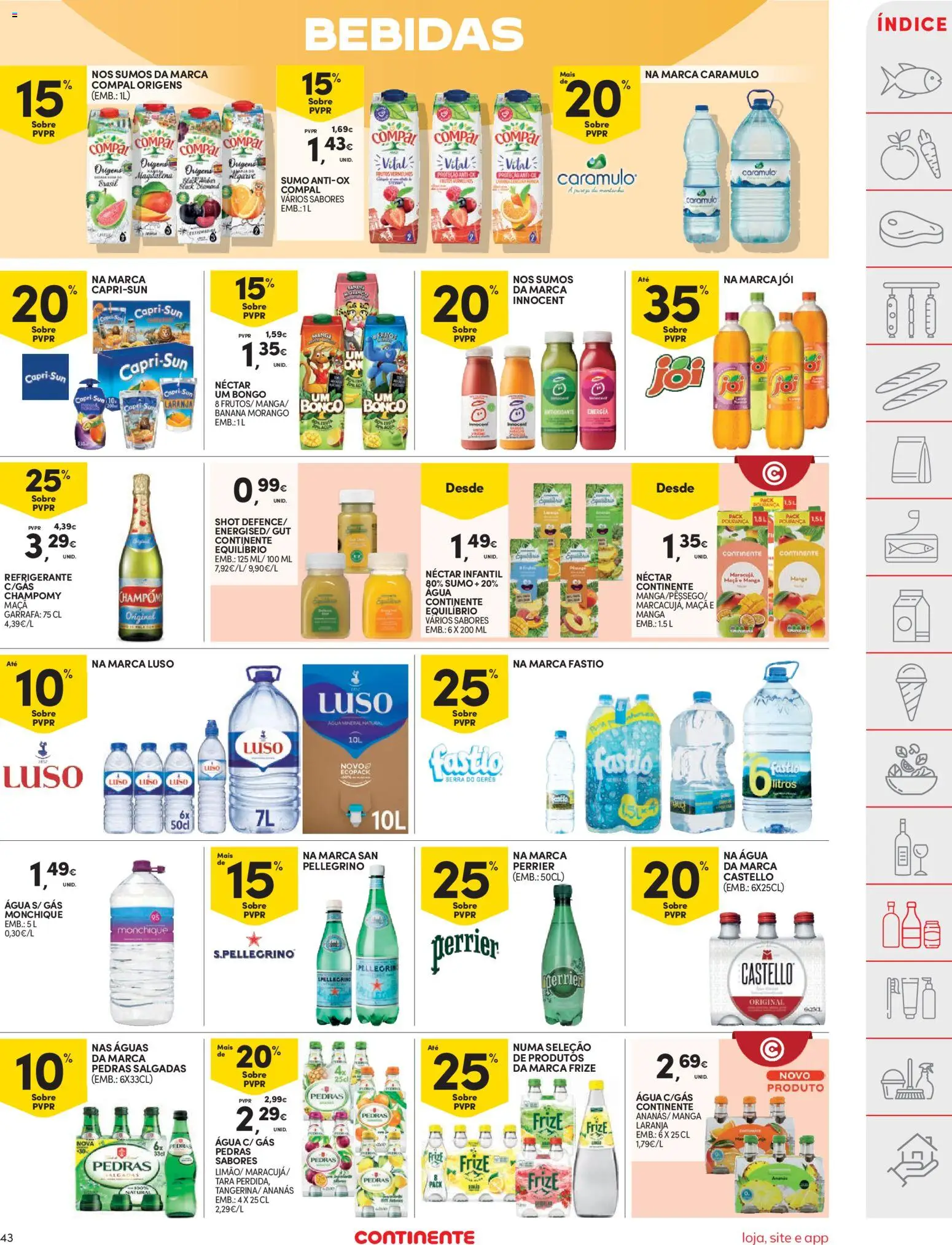 Continente folheto │ válido de 26.12.2025 | Página: 43 | Produtos: Agua, Banana, Maça, Sumo