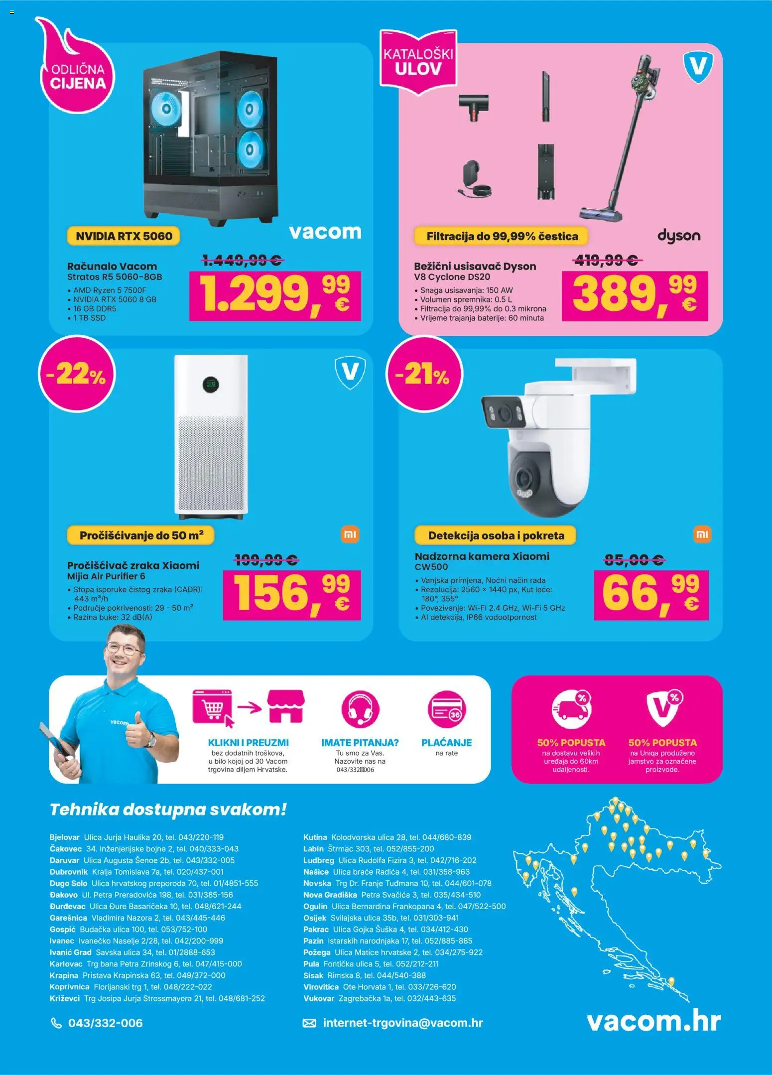 Vacom katalog | vrijedi od 23.03.2026 | Stranica: 16 | Proizvodi: Usisavač, Pročišćivač zraka, Baterije, Računalo