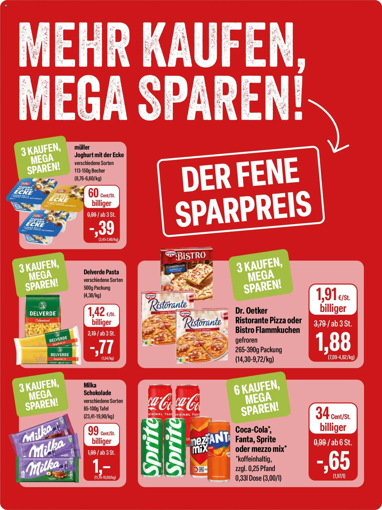 Feneberg Angebote – gültig ab 08.01.2026 | Seite: 10 | Produkte: Sprite, Schokolade, Milka, Pizza