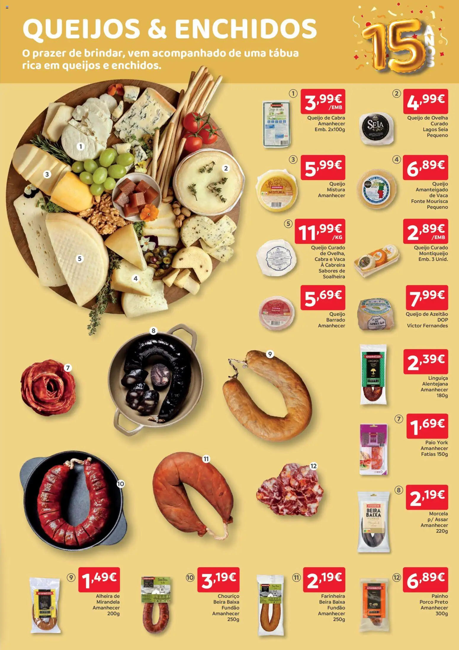Amanhecer folheto │ válido de 12.02.2026 | Página: 5 | Produtos: Tábua, Linguiça, Chouriço, Alheira