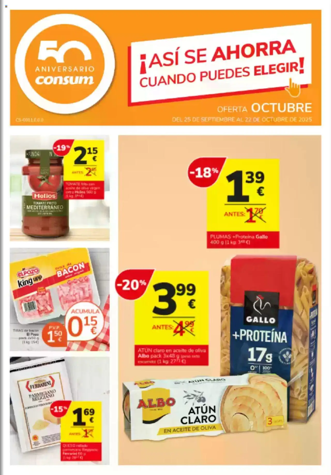 Consum folleto │ válido desde el 25.09.2025 | Página: 1 | Productos: Aceite, Aceite de oliva, Atún claro