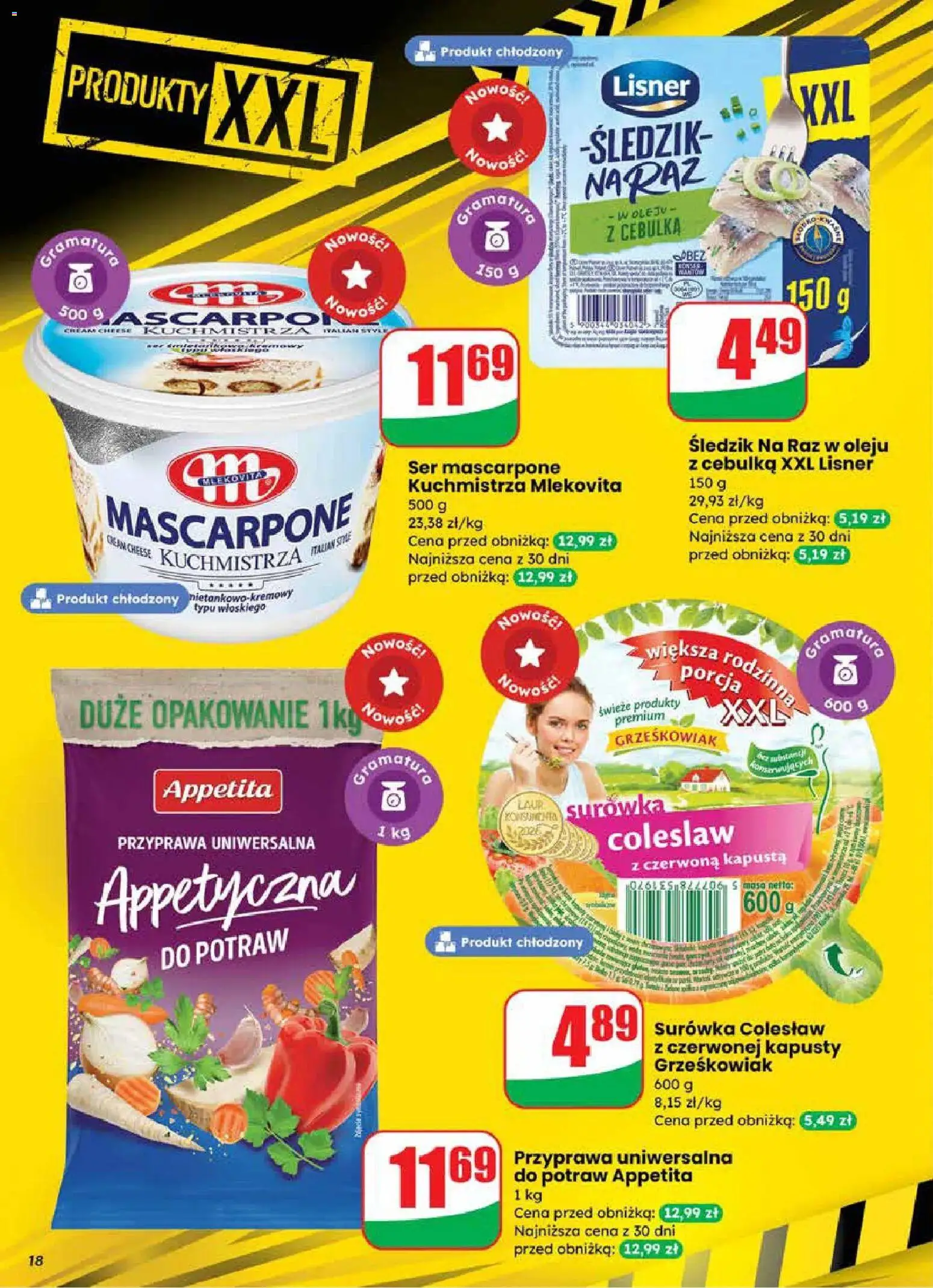 Dino gazetka od 18.03.2026 | Strona: 18 | Produkty: Cream cheese, Mascarpone, Ser, Czerwona kapusta