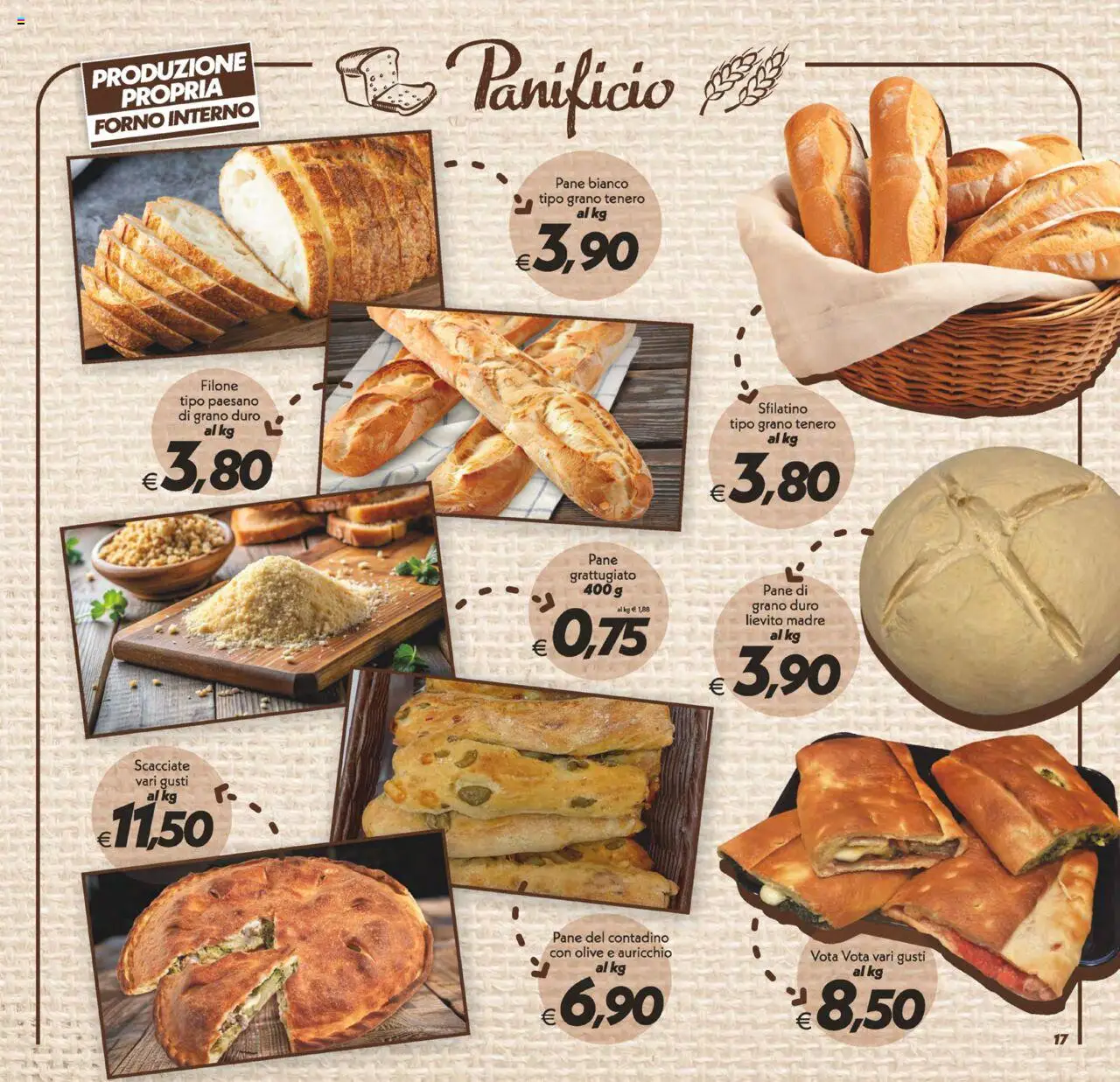 Volantino SuperConveniente del 24.07.2025 | Pagina: 17 | Prodotti: Pane, Olive, Forno
