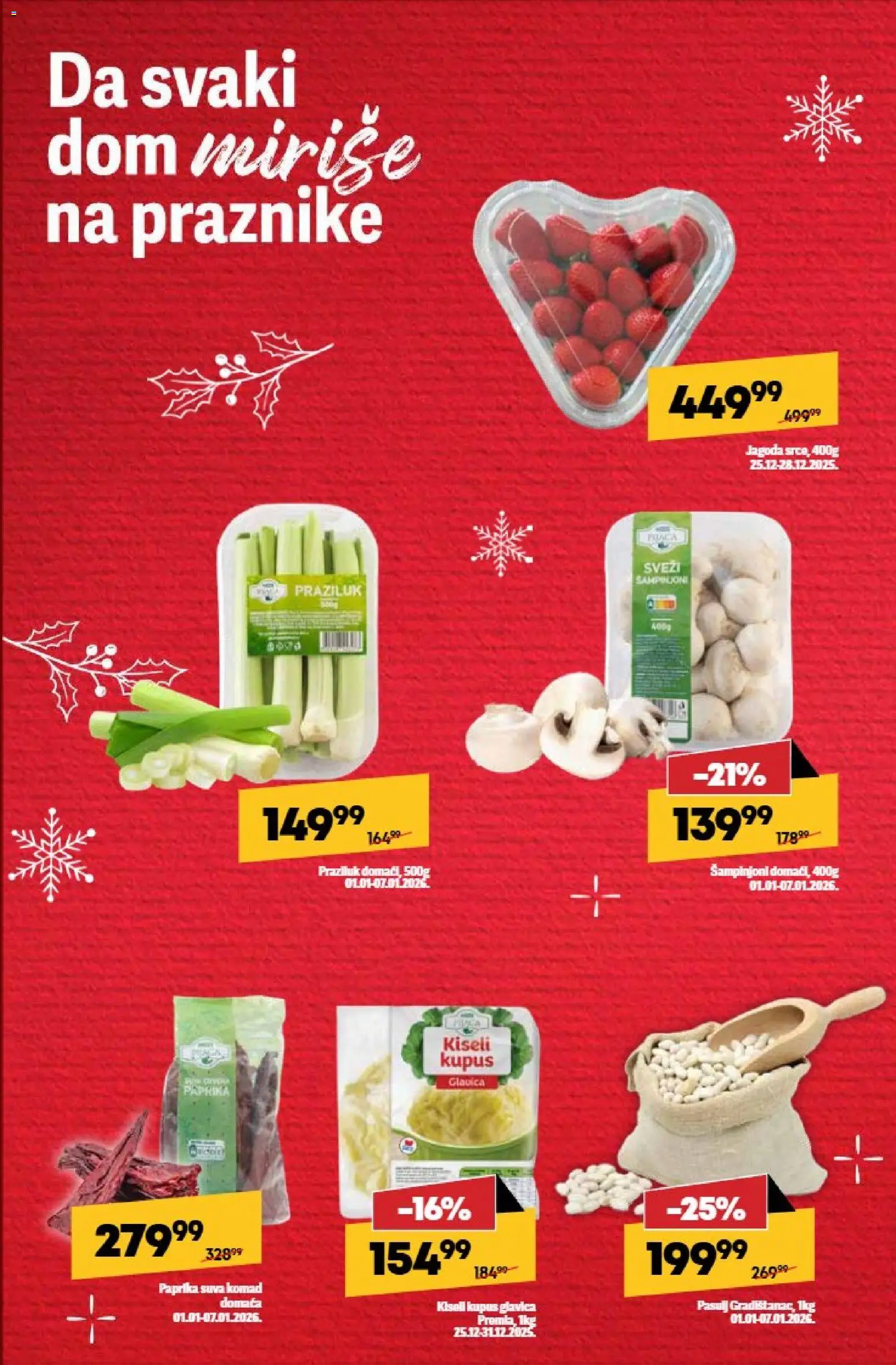 Maxi katalog - važi od 22.12.2025 | Strana: 12 | Proizvode: Paprika, Kupus, Šampinjoni, Praziluk