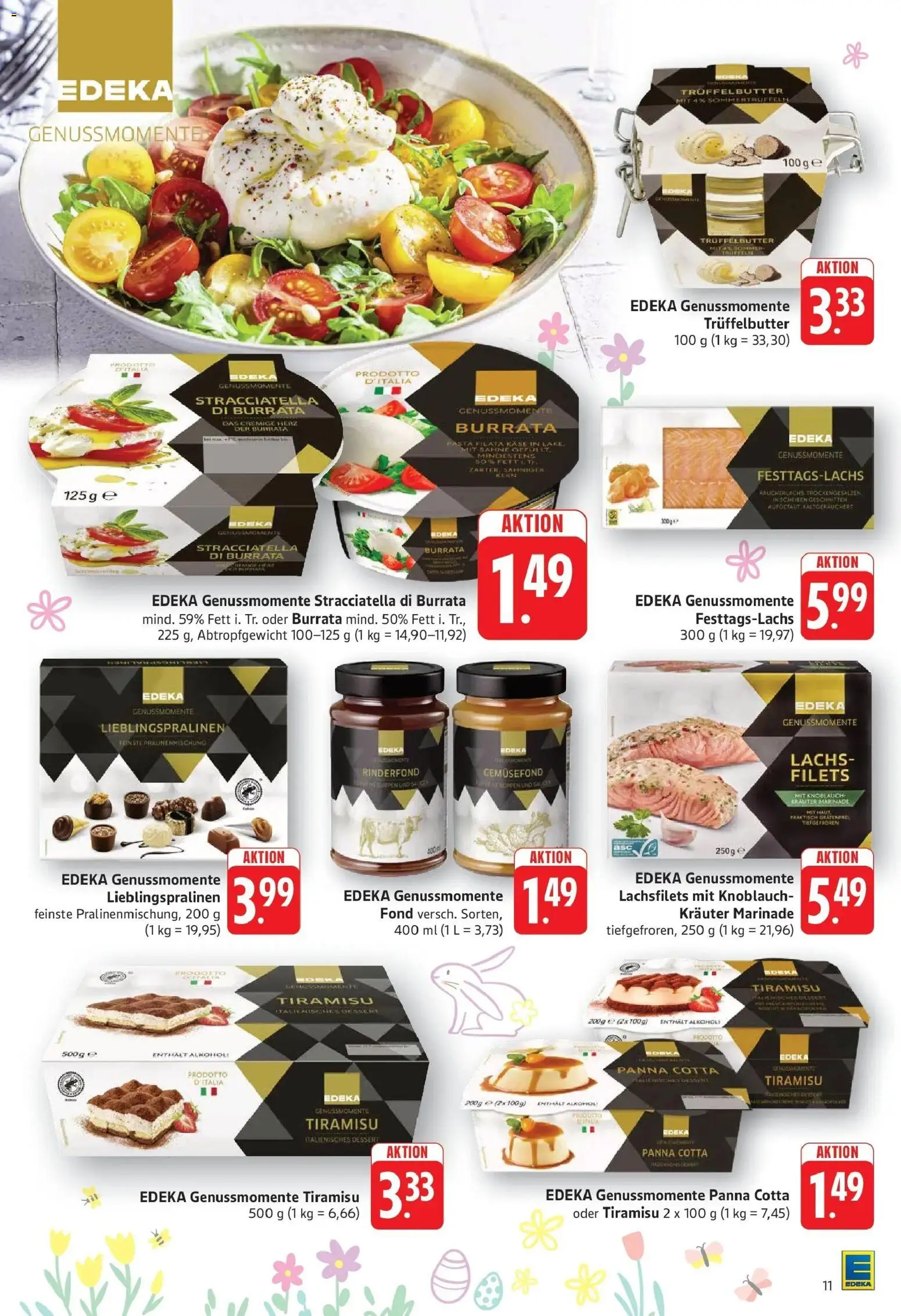 Edeka prospekt Göppingen	 – gültig ab 29.03.2026 | Seite: 11 | Produkte: Käse, Lachs, Knoblauch, Sahne