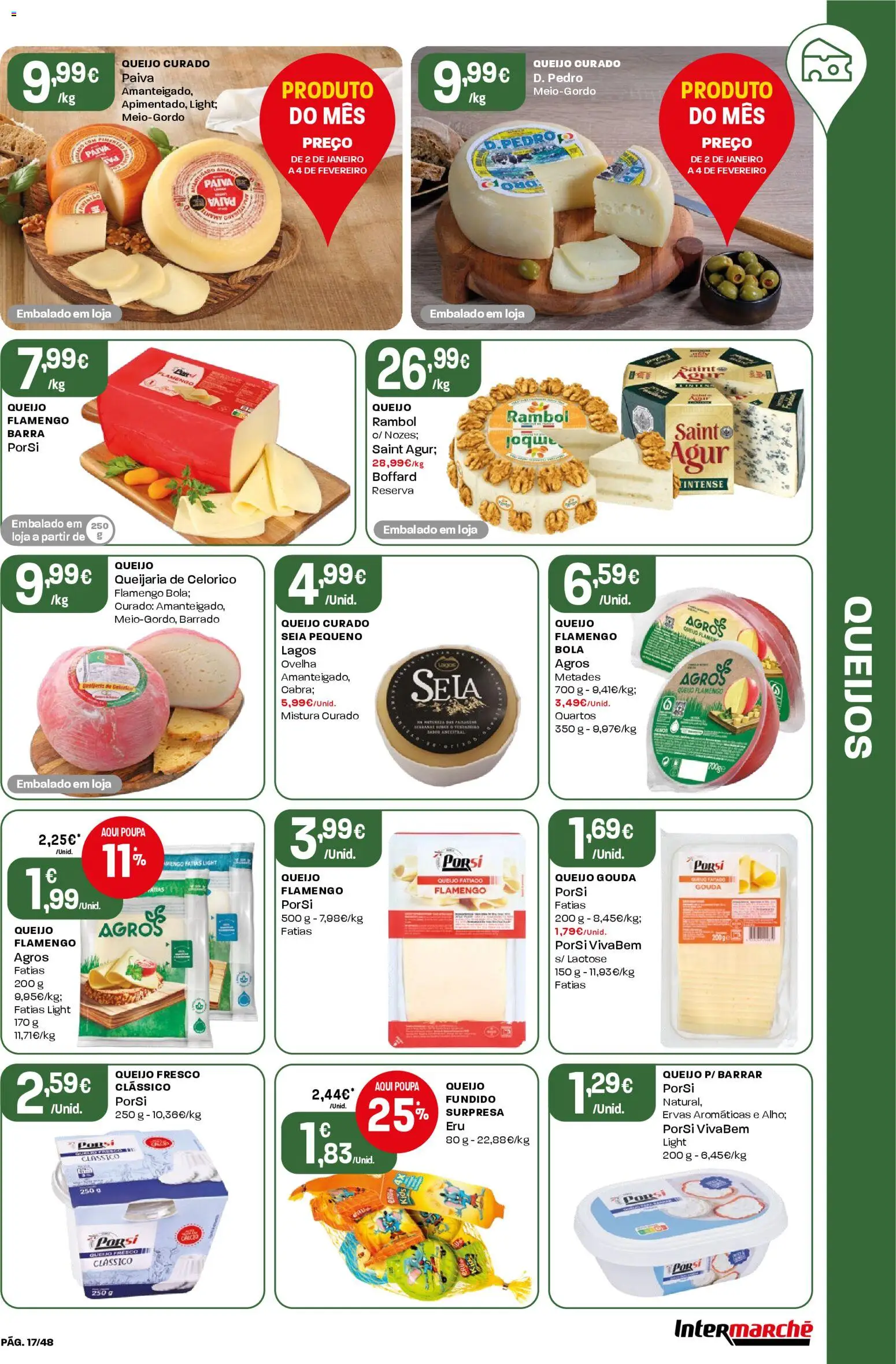 Intermarché folheto │ válido de 02.01.2026 | Página: 17 | Produtos: Queijo