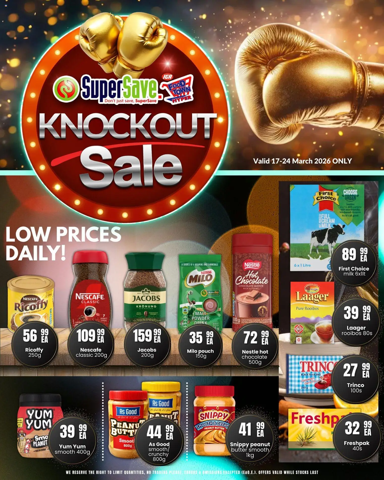 New Super Save catalogue – valid from 17.03.2026 | Page: 3 | Products: Hot chocolate, Milk, Tea, Cream