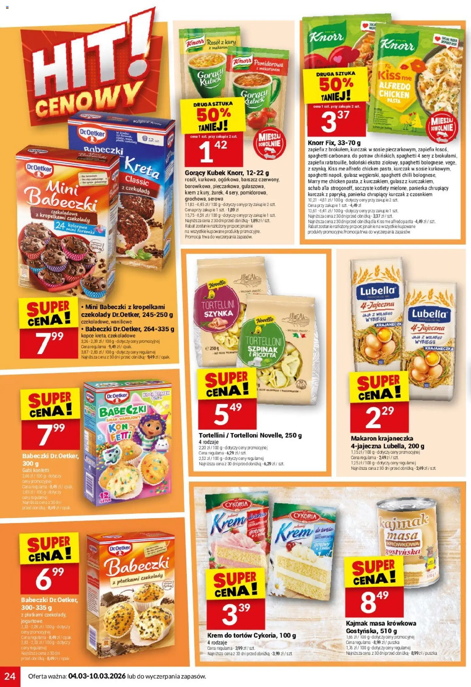 Twój Market gazetka od 04.03.2026 | Strona: 24 | Produkty: Schab, Szpinak, Sery, Babeczki