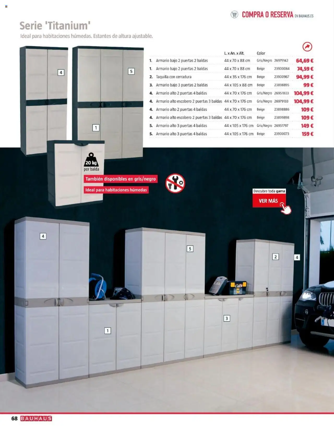 Bauhaus folleto │ válido desde el 05.08.2025 | Página: 68 | Productos: Armario