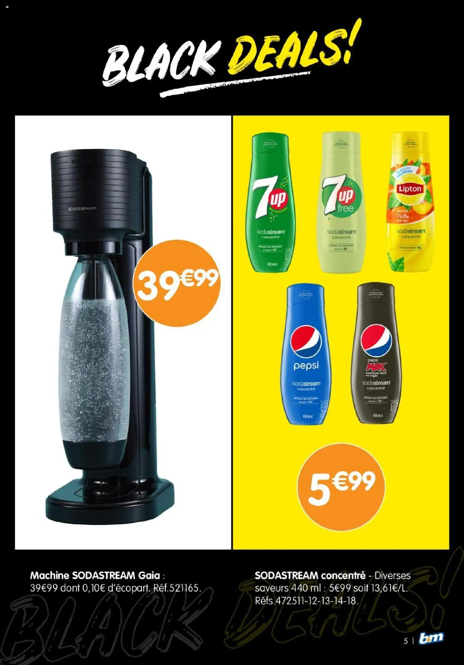 {H1} | Page: 5 | Produits: Pêche, Sodastream