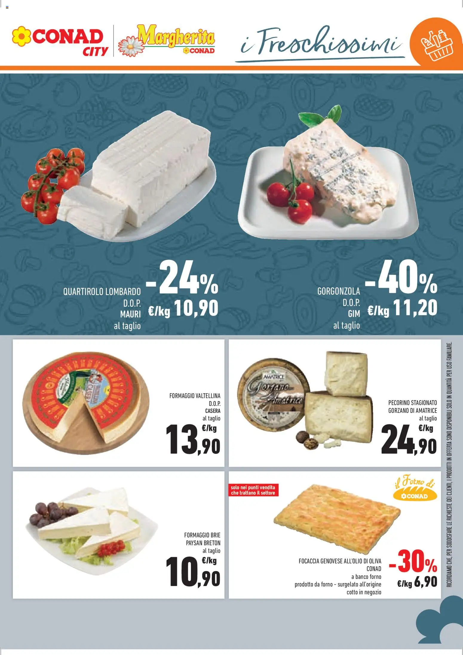 Volantino Conad del 11.03.2026 | Pagina: 13 | Prodotti: Formaggio, Forno, Gorgonzola, Pecorino