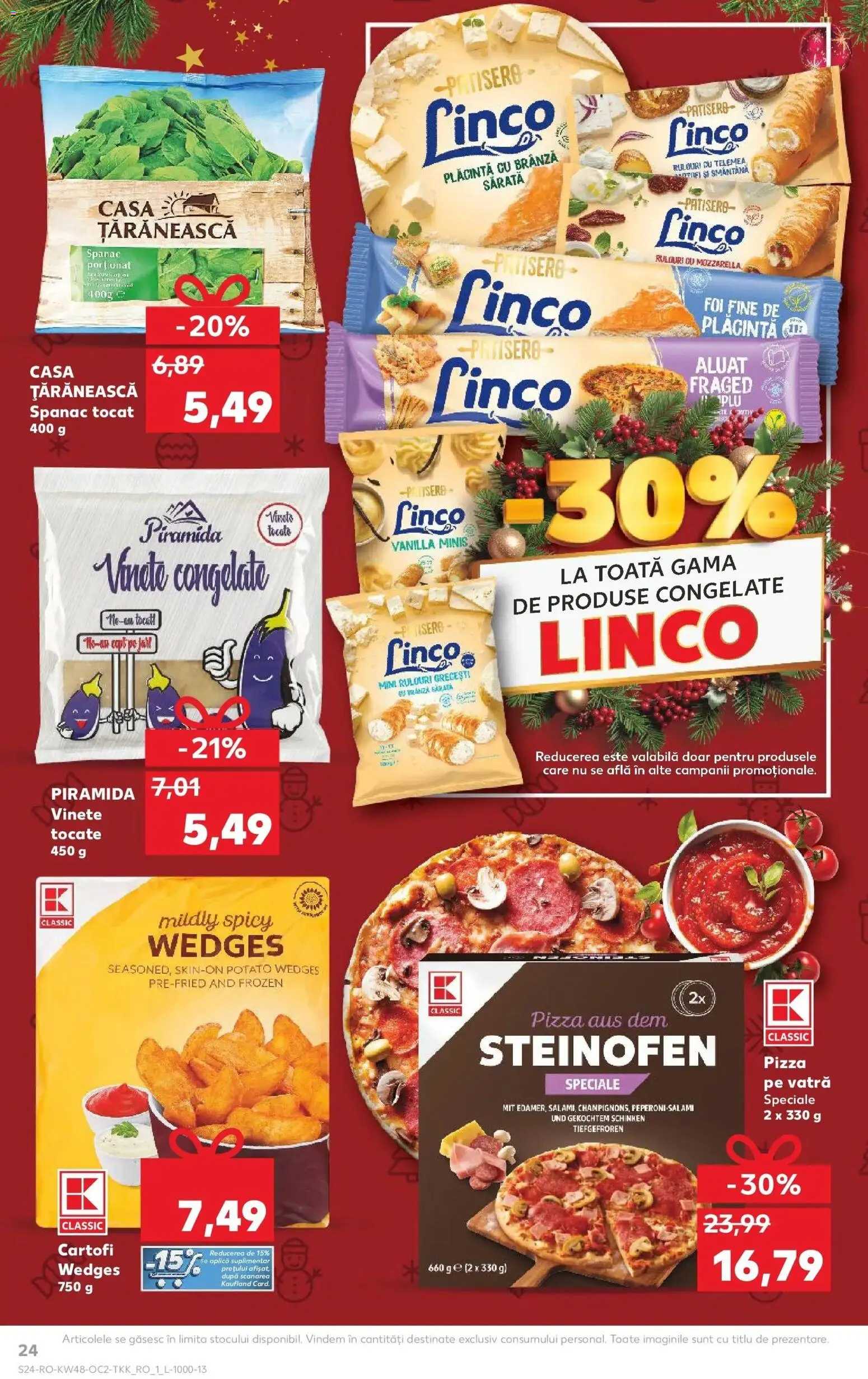 Noul catalog Kaufland – valabil de la 26.11.2025 | Pagină: 24 | Produse: Aluat, Mozzarella, Pizza, Smântână