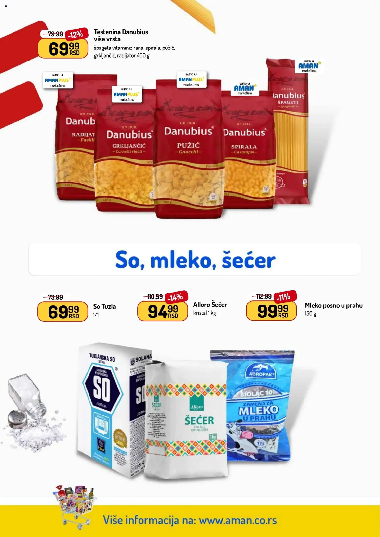 Aman katalog - važi od 16.02.2026 | Strana: 26 | Proizvode: Mleko u prahu, Šećer, Špageti, Mleko