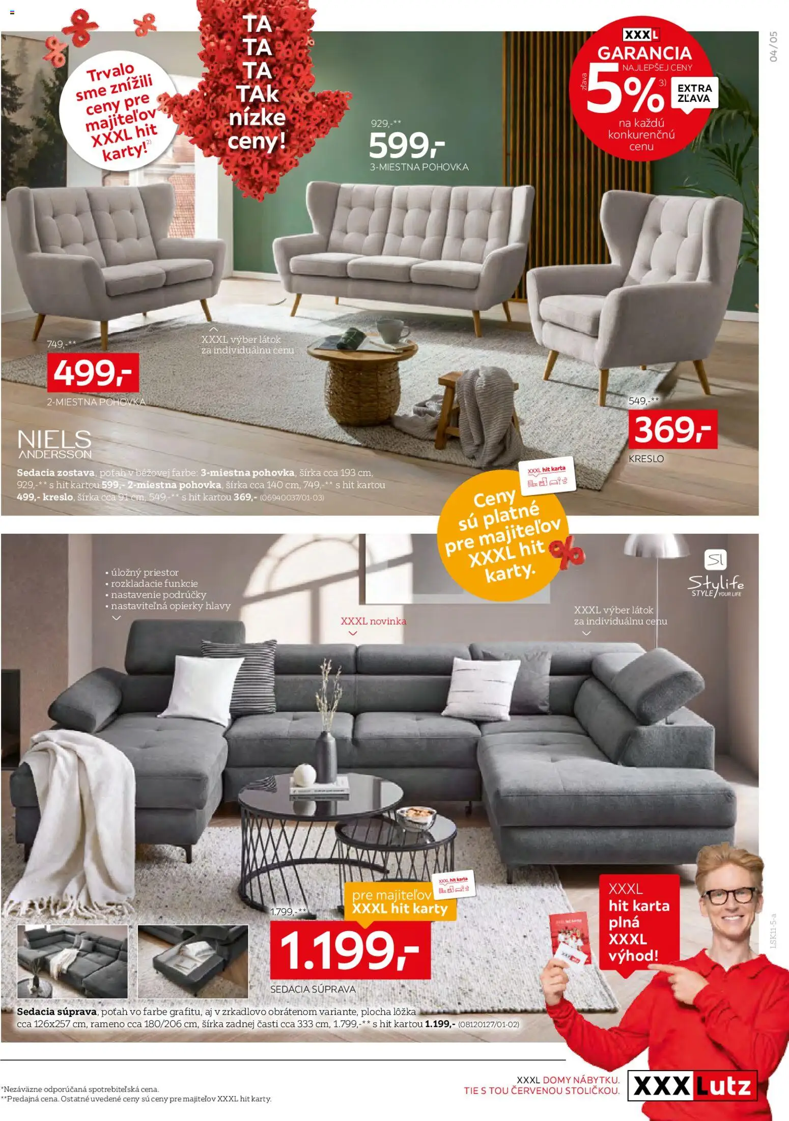 Nové XXXLutz akcie – leták je platný od 03.11.2025 | Strana: 5 | Produkty: Sedacia súprava, Pohovka