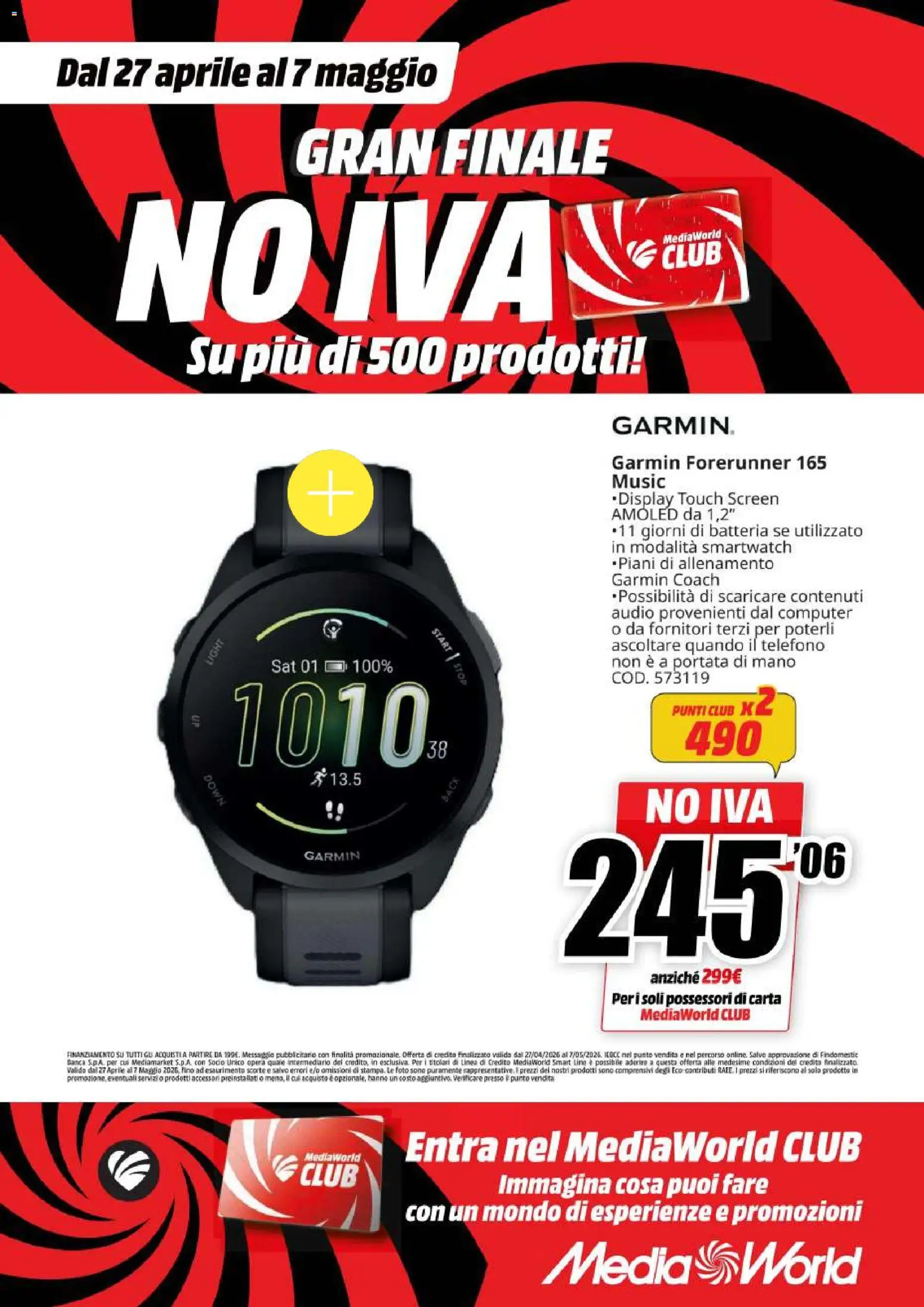 Volantino Media World del 27.04.2026 | Pagina: 49 | Prodotti: Telefono, Audio, Smartwatch, Batteria