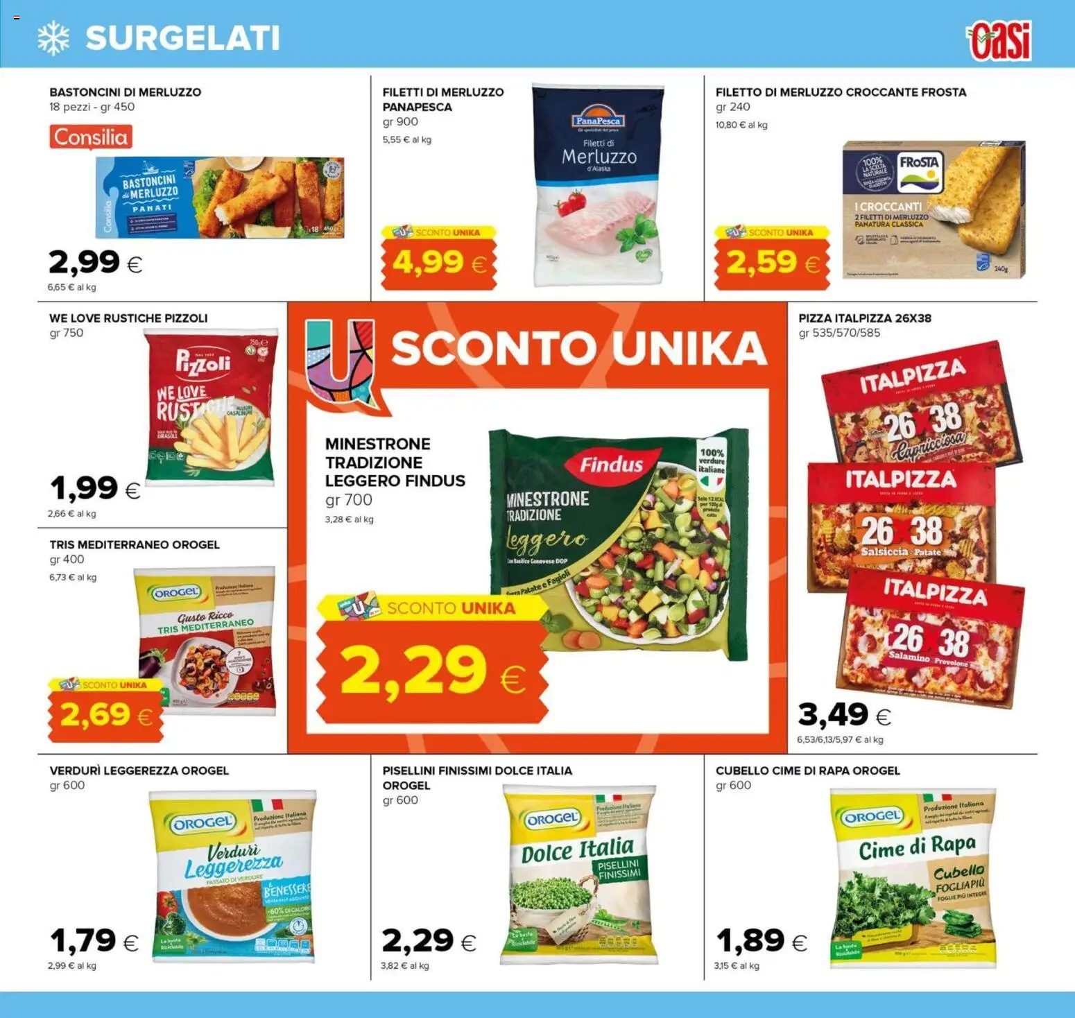 Volantino Oasi del 06.11.2025 | Pagina: 13 | Prodotti: Minestrone, Provolone, Merluzzo, Verdure