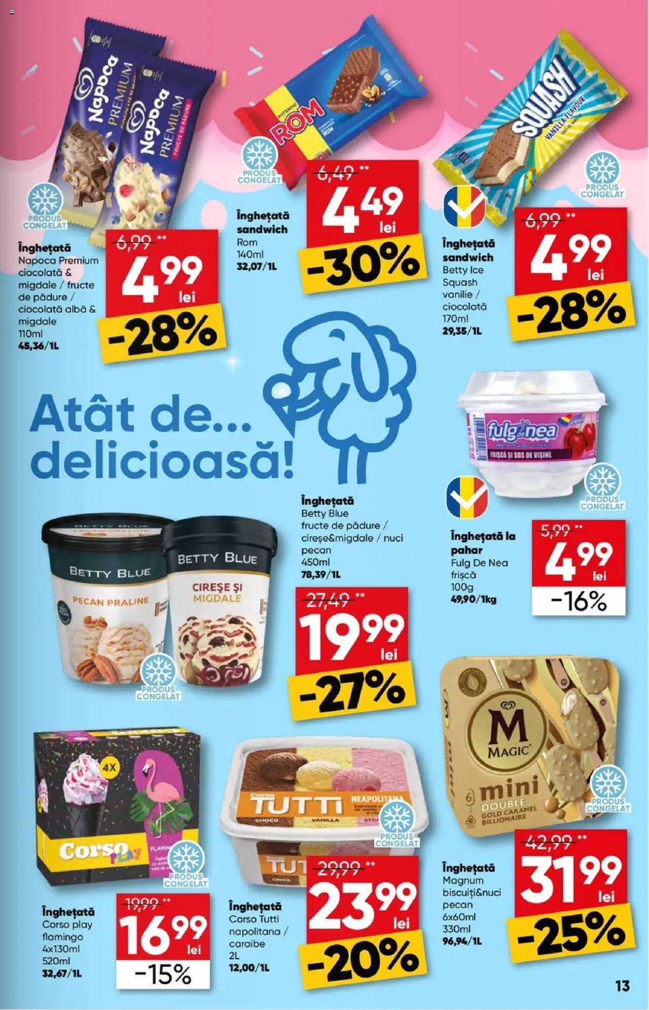 Catalog Profi  – valabil de la 06.08.2025 | Pagină: 13 | Produse: Praline, Ciocolată, Frișcă, Sos