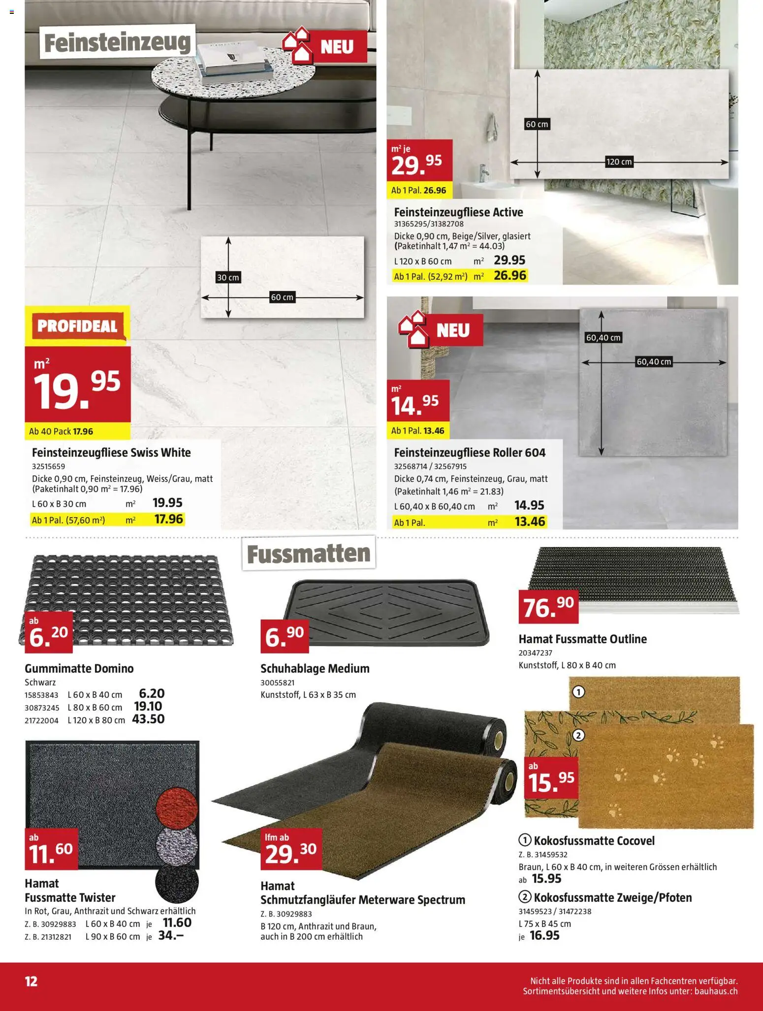 Bauhaus Aktionen – gültig ab 27.10.2025 | Seite: 12 | Produkte: Fußmatte