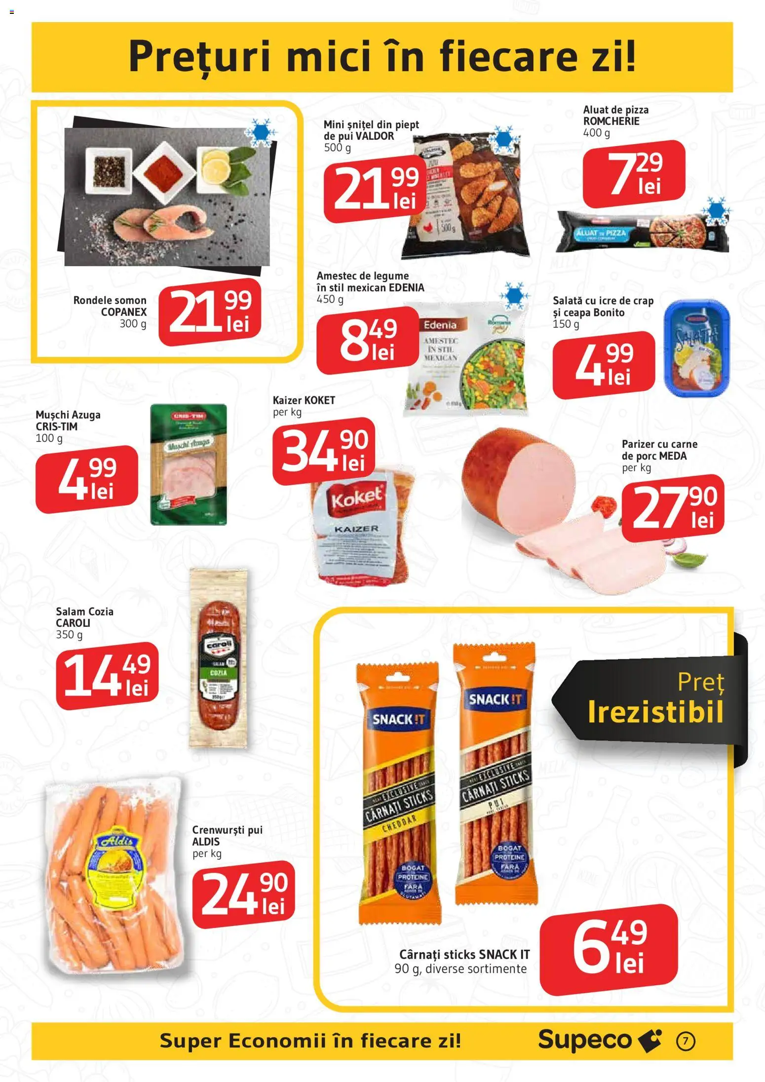 Noul catalog Supeco – valabil de la 12.03.2026 | Pagină: 7 | Produse: Aluat, Salam, Ceapă, Legume