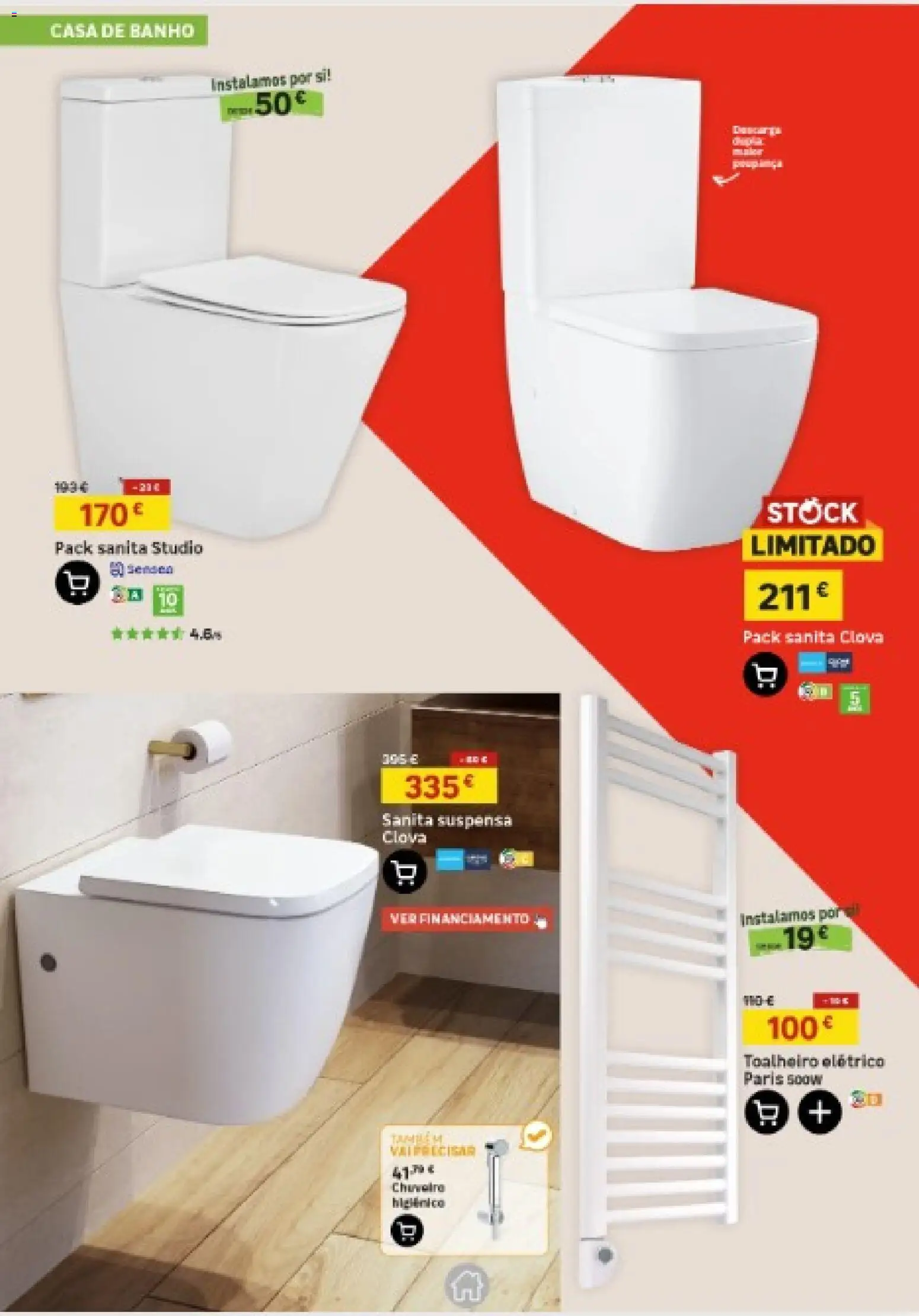 Leroy Merlin Arquipélago dos Açores │ válido de 19.02.2026 | Página: 11 | Produtos: Toalheiro elétrico, Chuveiro, Casa de banho, Banho