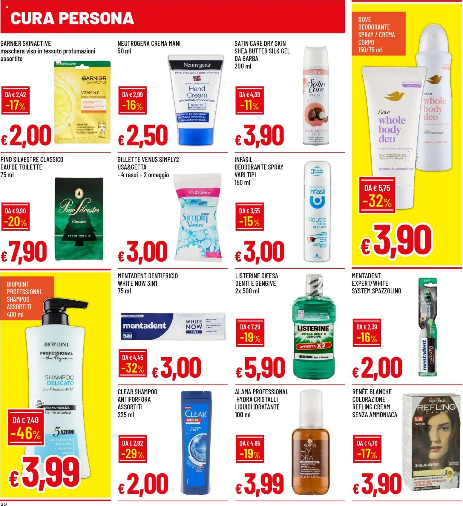 Volantino Galassia del 05.02.2026 | Pagina: 20 | Prodotti: Shampoo, Deodorante, Dentifricio, Maschera viso