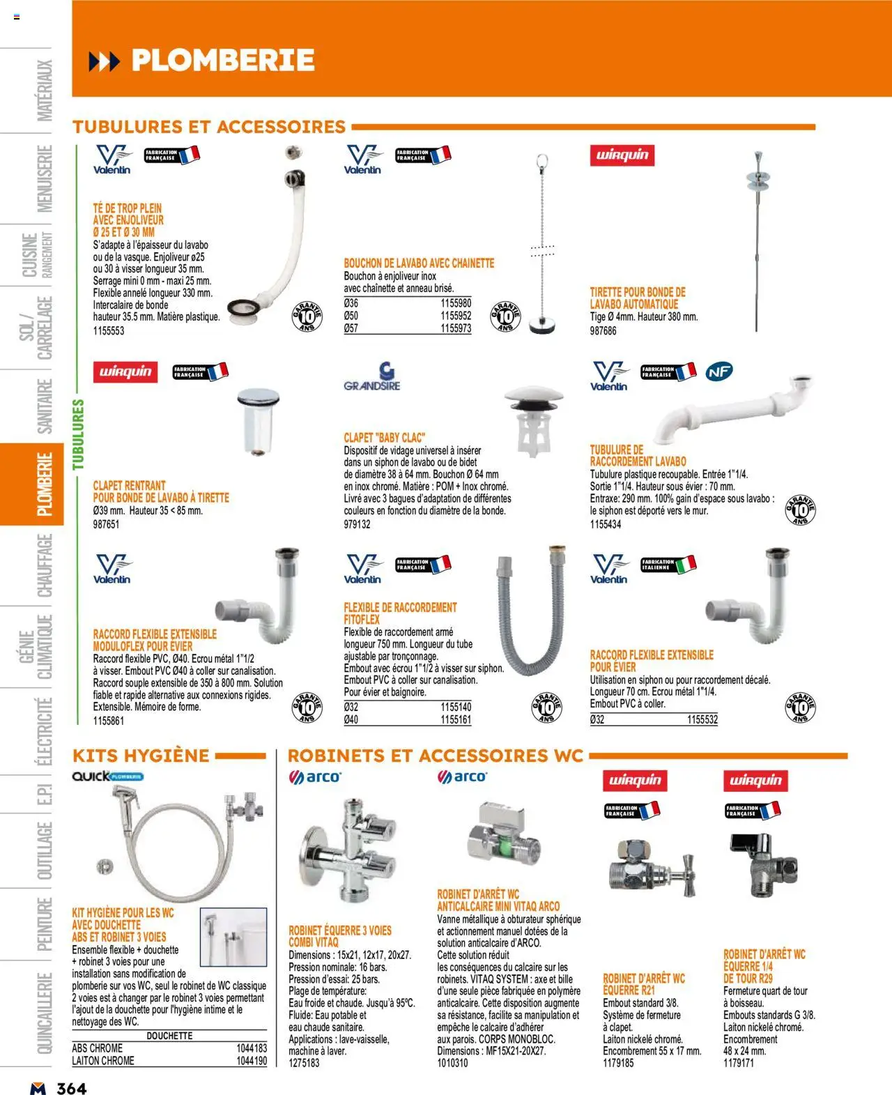  | Page: 364 | Produits: Robinet, Lavabo, Livre