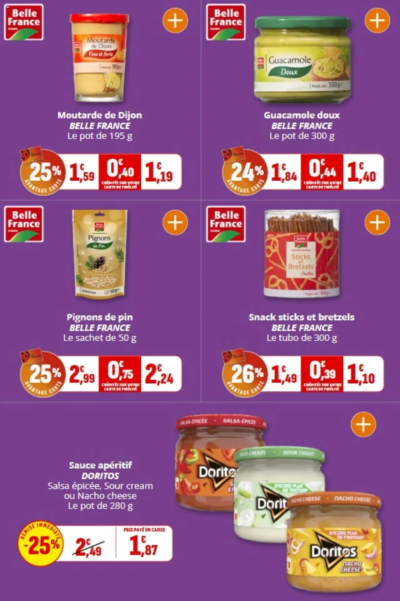  | Page: 35 | Produits: Guacamole, Fromage, Moutarde, Bretzels