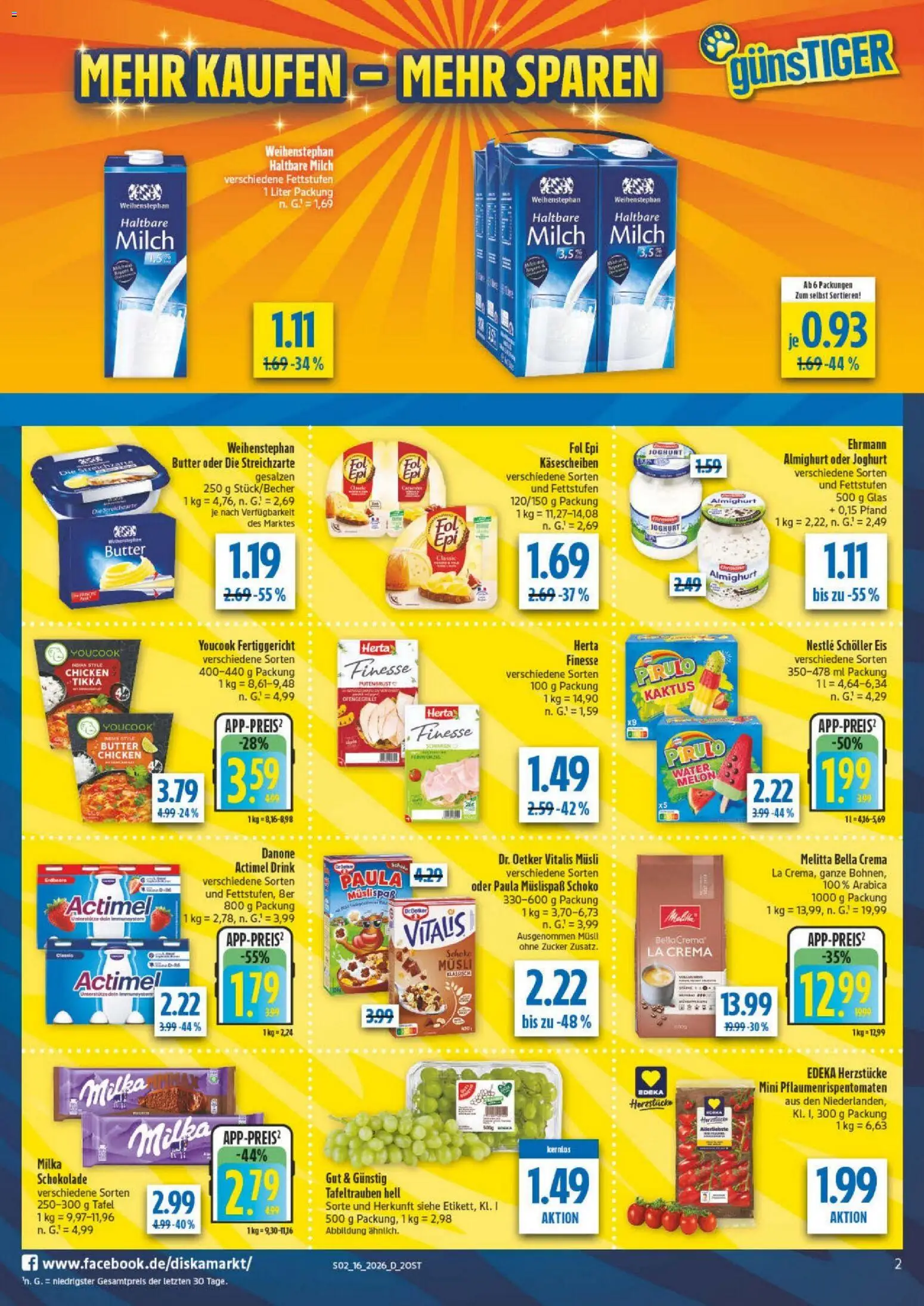 Diska Prospekt 	 – gültig ab 13.04.2026 | Seite: 2 | Produkte: Musli, Youcook, Joghurt, Schokolade