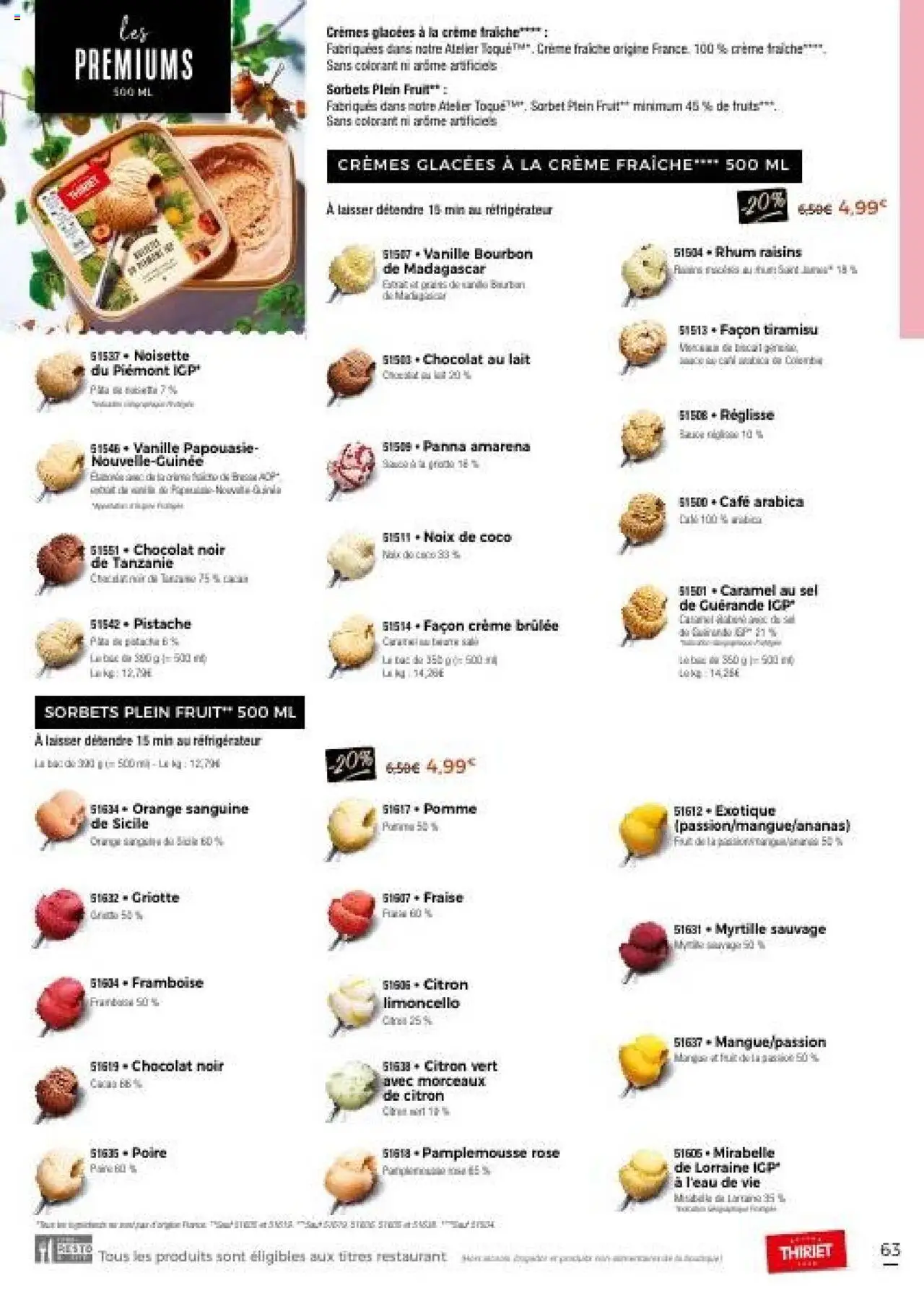 {H1} | Page: 63 | Produits: Citron, Noisette, Orange, Crème