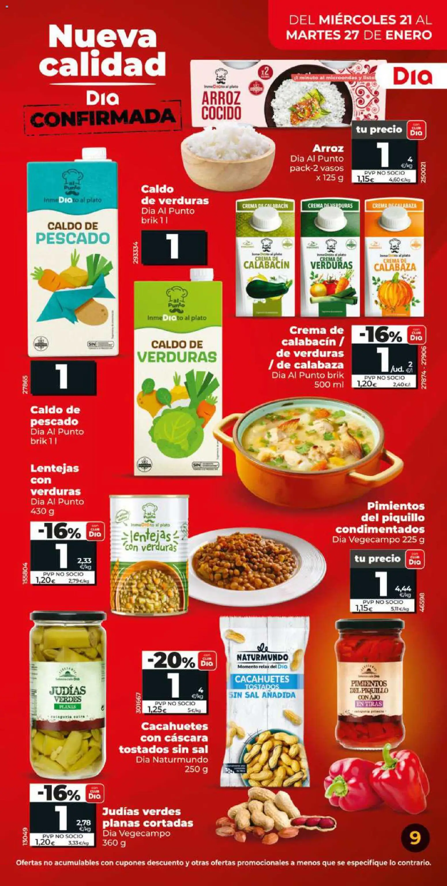 Dia - folleto Market │ válido desde el 21.01.2026 | Página: 9 | Productos: Calabacín, Πράσινο τσάι, Arroz, Crema