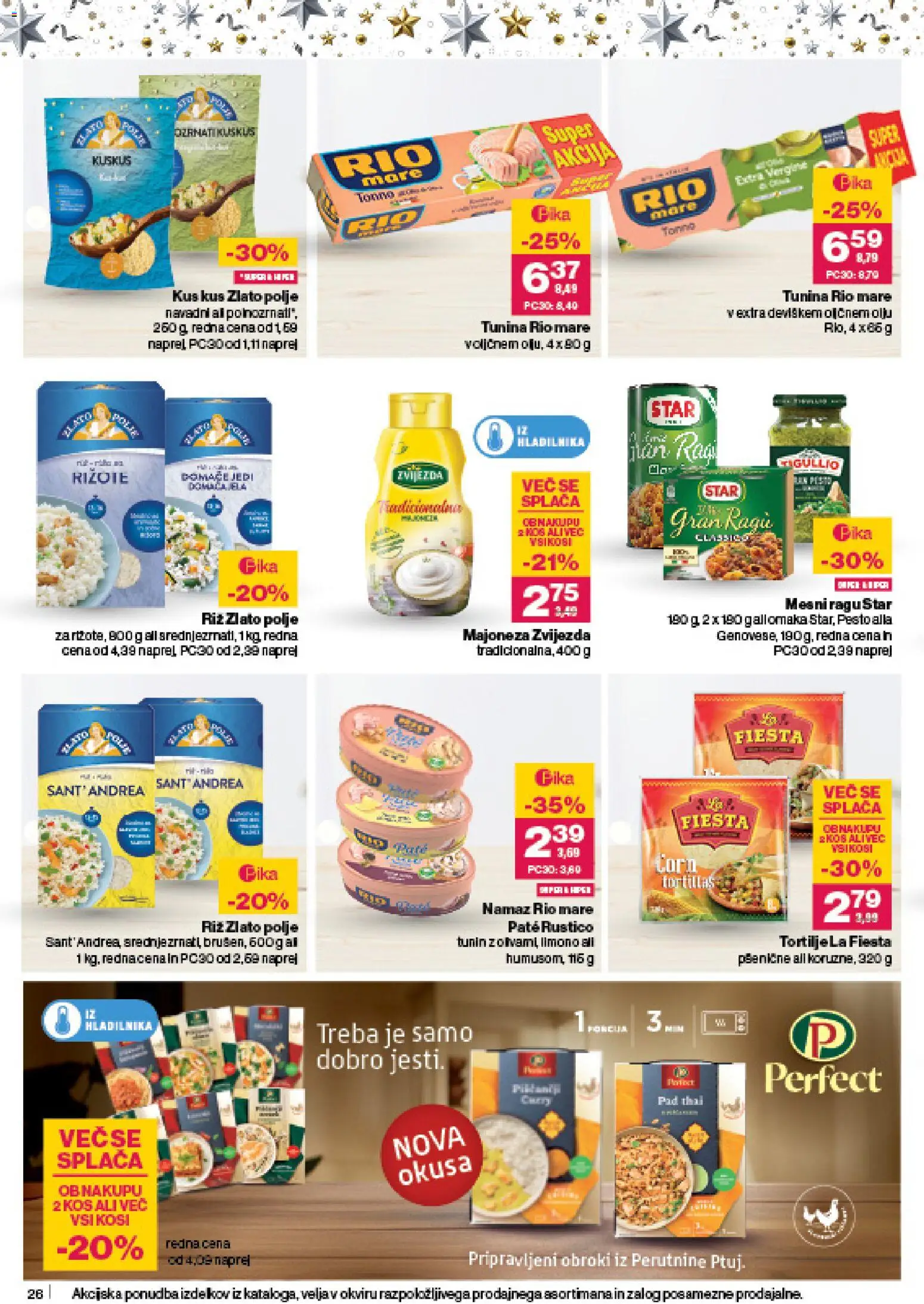Novi Mercator katalog ponudbe – veljaven od 18.12.2025 | Stran: 26 | Izdelki: Kos, Pesto, Kuskus, Majoneza