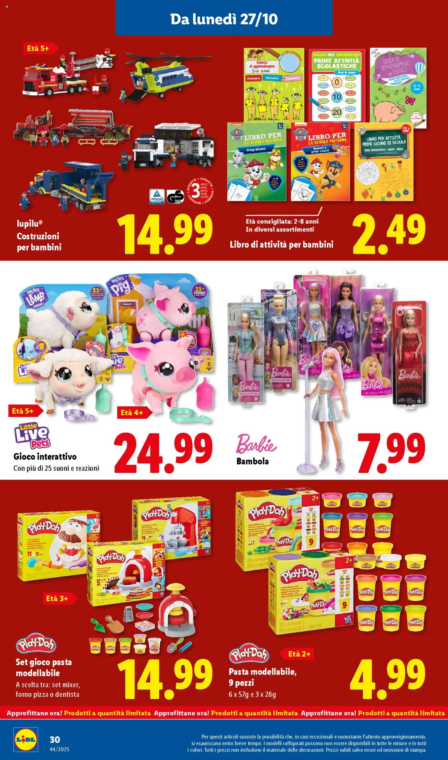 Volantino Lidl del 27.10.2025 | Pagina: 36 | Prodotti: Pizza, Pasta, Gioco, Forno