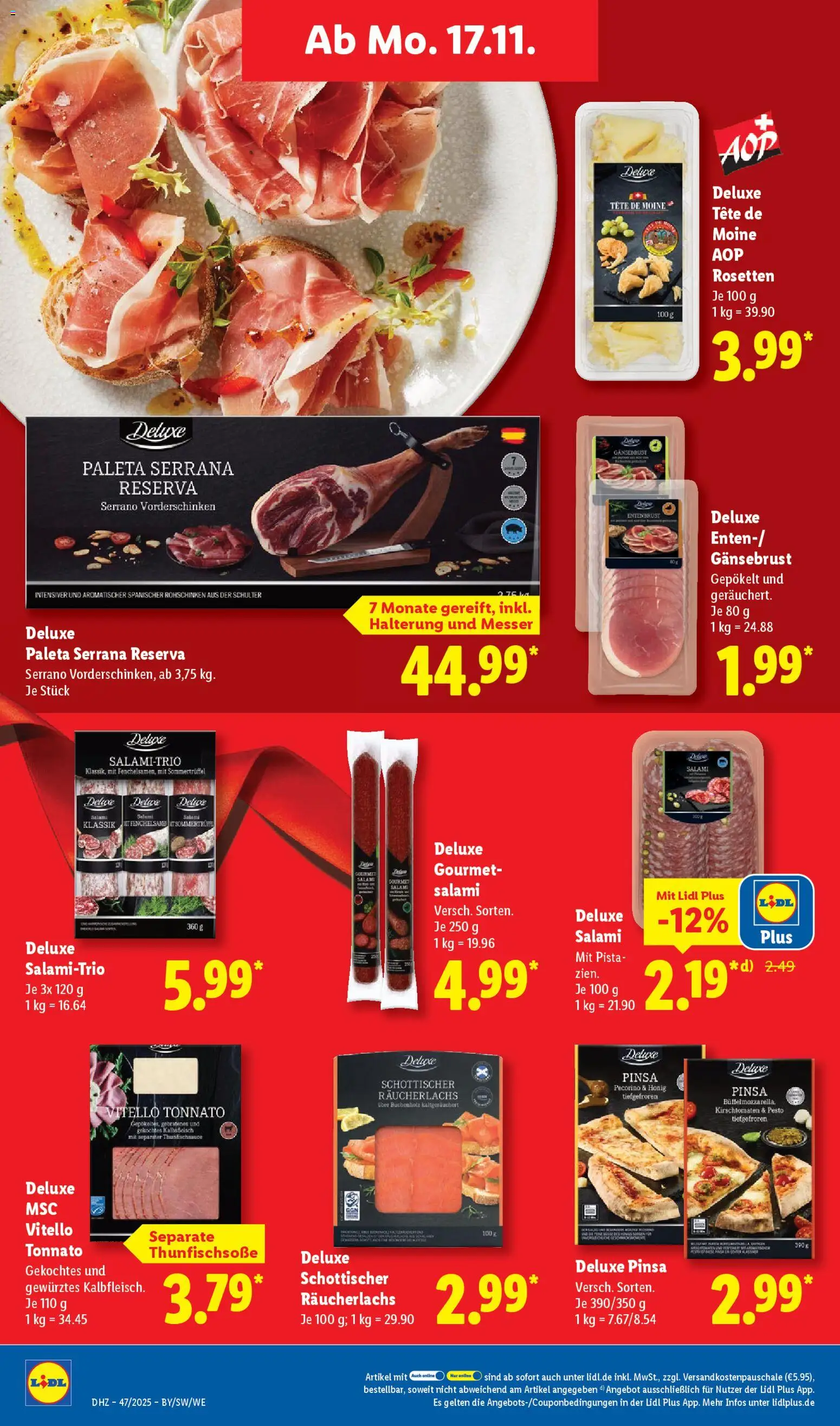 Lidl Prospekt Gundelsheim – gültig ab 17.11.2025 | Seite: 18 | Produkte: Räucherlachs, Salami