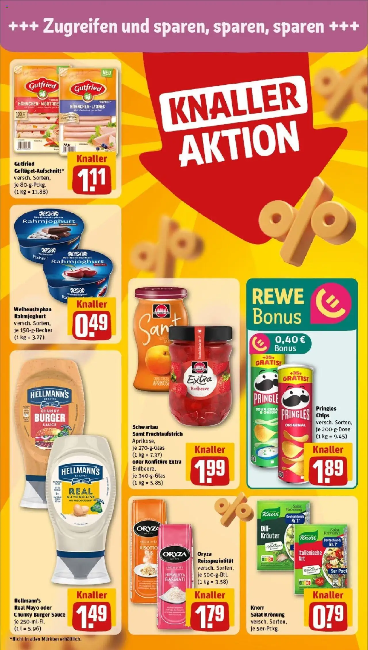 Rewe prospekt Lüdinghausen	 - gültig ab dem 15.06.2025 | Seite: 14 | Produkte: Burger, Reis, Chips, Salat