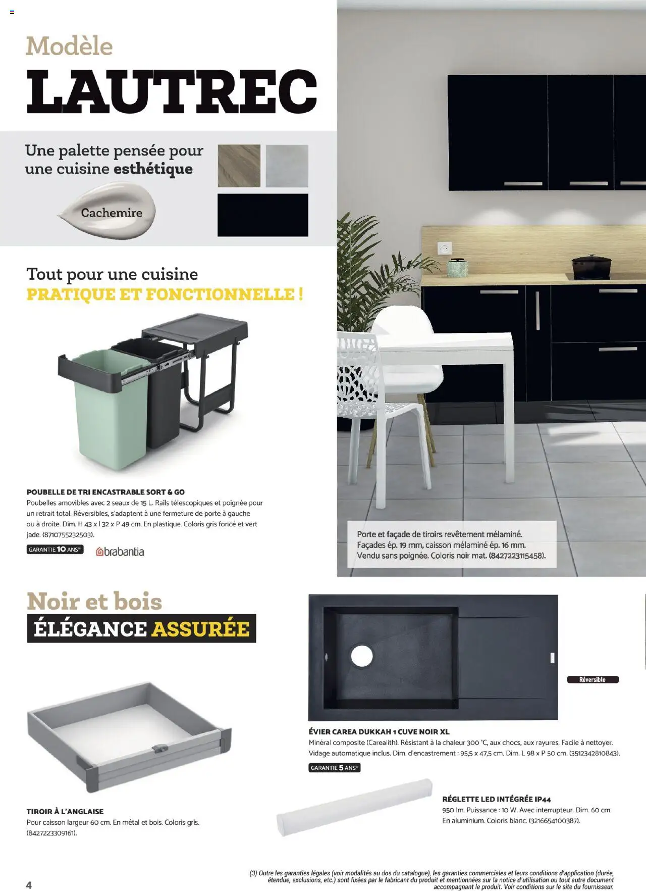 {H1} | Page: 4 | Produits: Poubelle, Porte, Tiroirs