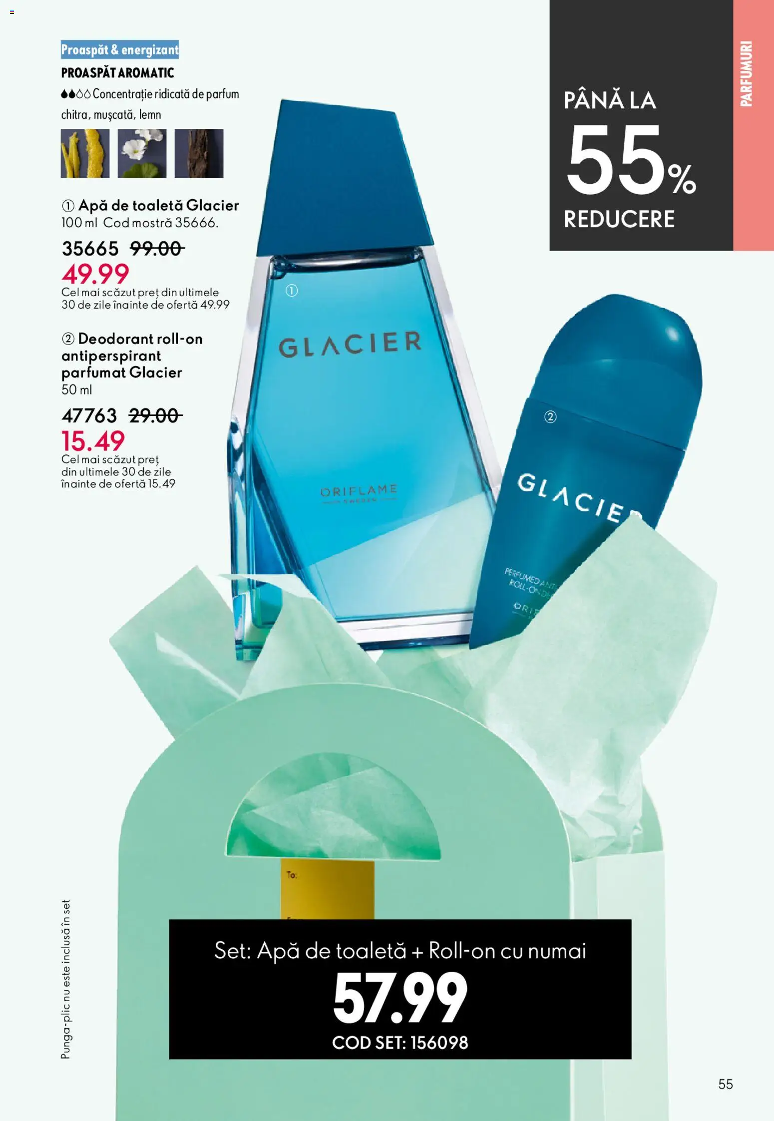 Noul catalog Oriflame – valabil de la 27.05.2026 | Pagină: 55 | Produse: Parfum, Apă de toaletă, Antiperspirant, Apă