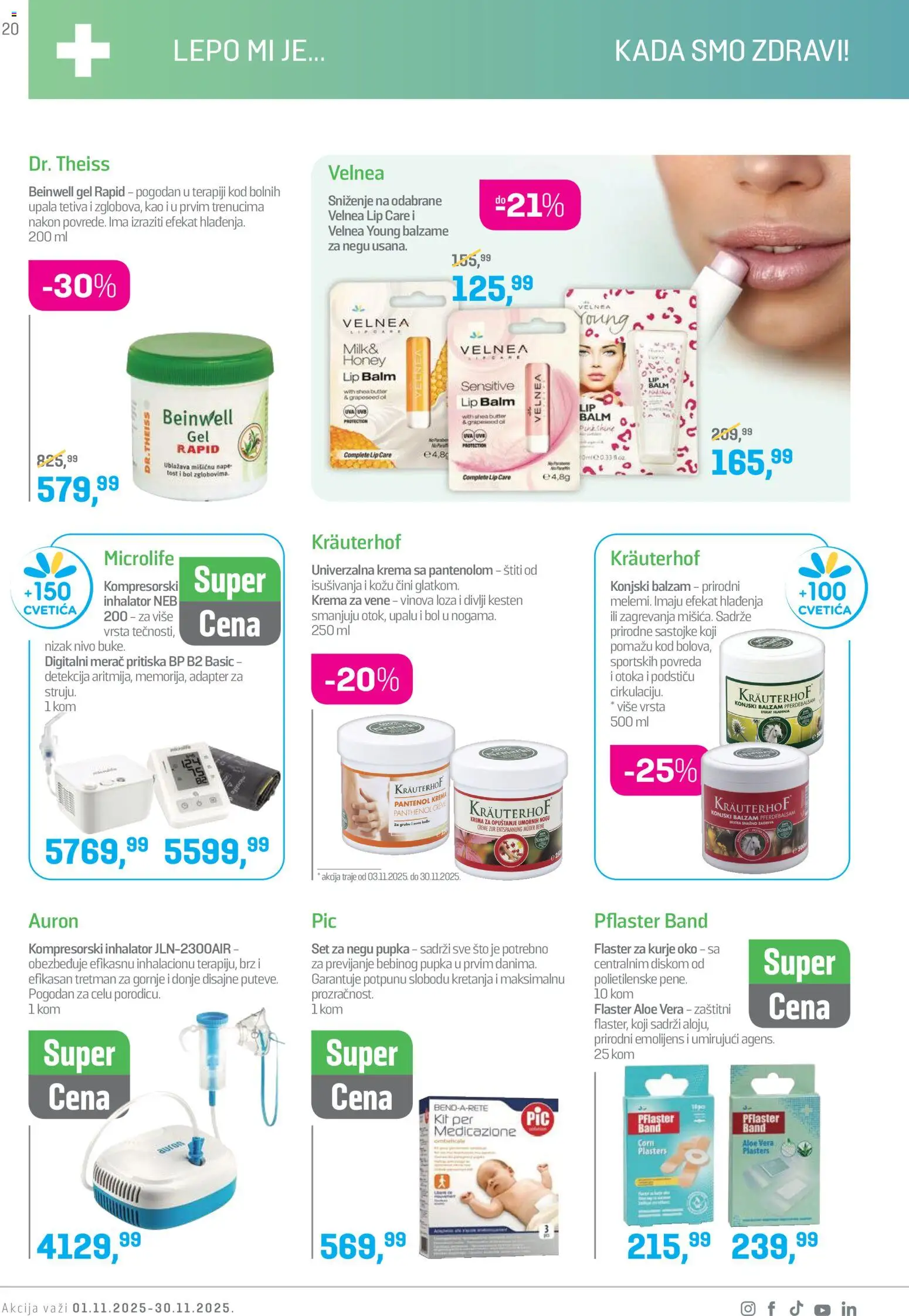 Lilly drogerie katalog - važi od 01.11.2025 | Strana: 20 | Proizvode: Sto, Balzam, Krema, Adapter