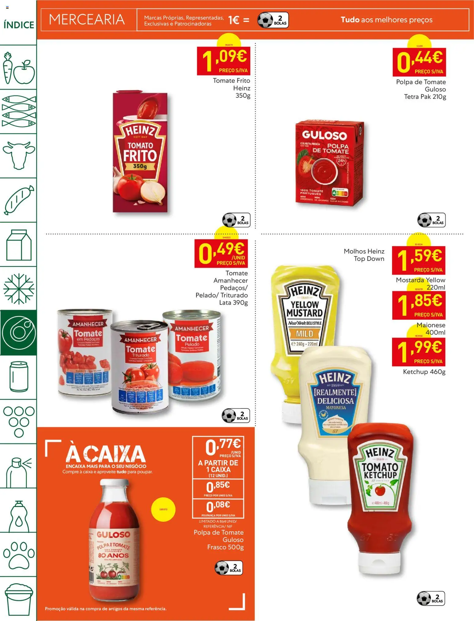 Recheio folheto │ válido de 07.04.2026 | Página: 24 | Produtos: Caixa, Maionese, Tomate, Ketchup