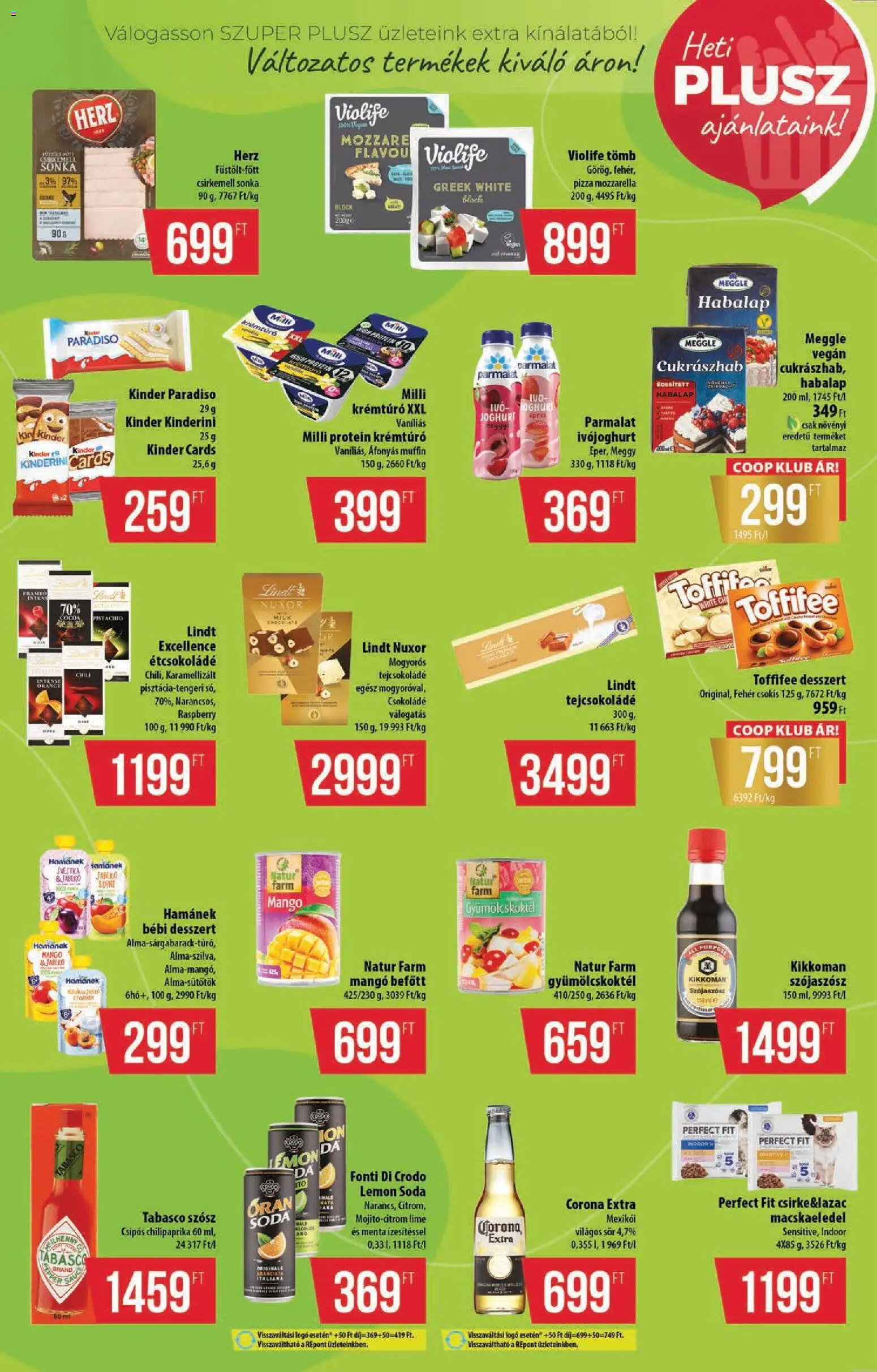 COOP akciós ujság - amely érvényes a következő dátumtól: 30.10.2025 | Oldal: 6 | Termékek: Macskaeledel, Tejcsokoládé, Toffifee, Sör