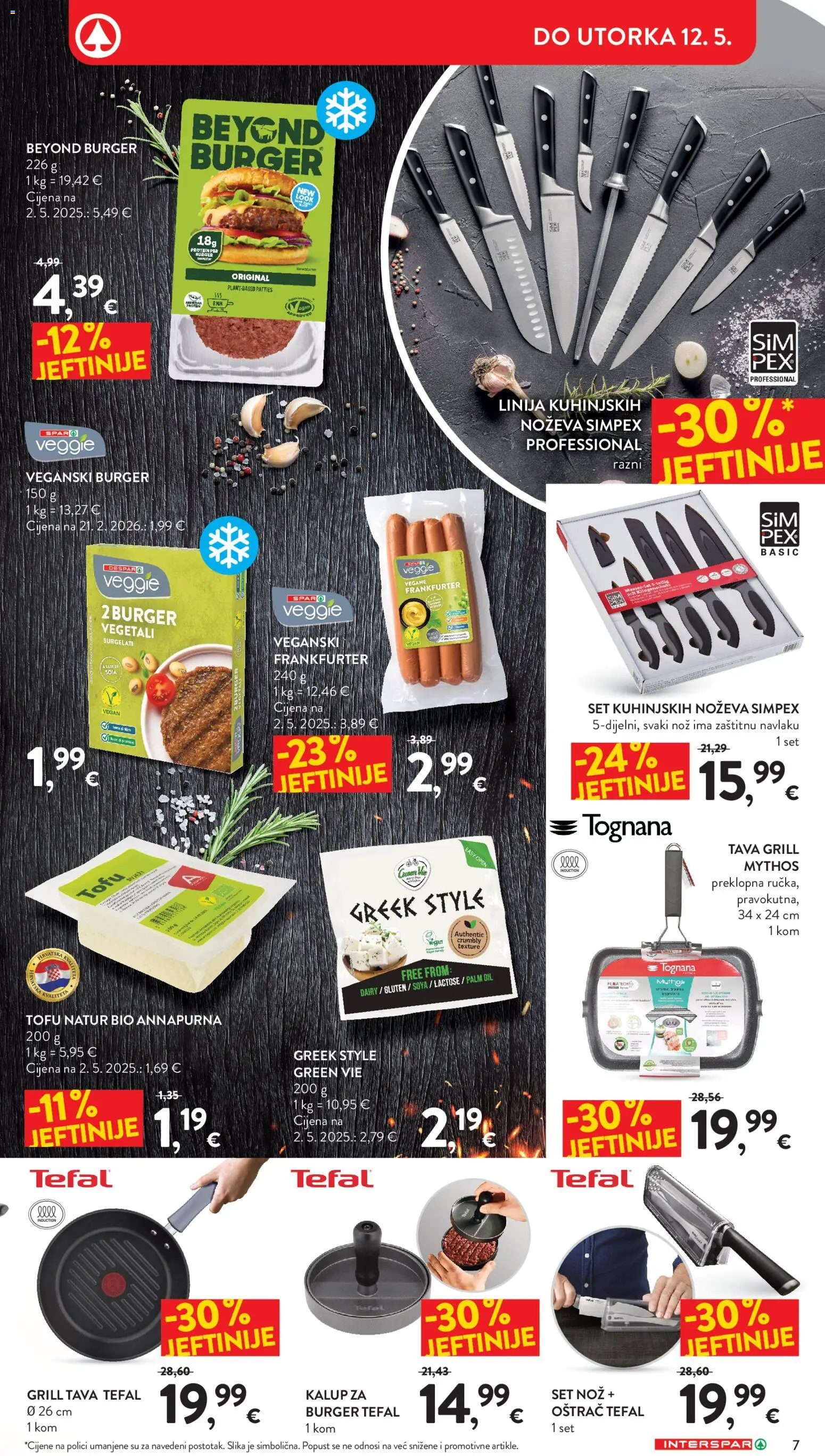 Interspar katalog | vrijedi od 22.04.2026 | Stranica: 7 | Proizvodi: Tognana, Nož, Tava, Tofu
