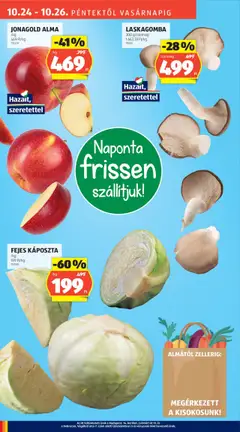 FEJES KÁPOSZTA, Fejes káposzta - amely érvényes a következő dátumtól: 24.10.2025 | Oldal: 8 | Termékek: Káposzta, Fejes káposzta, Laskagomba, Alma