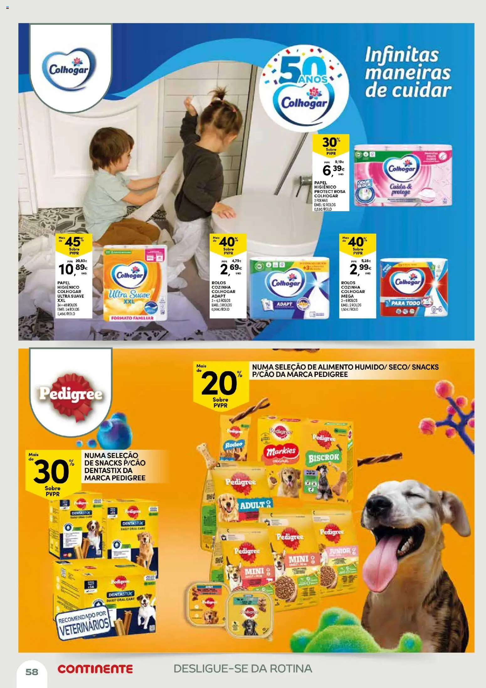 Continente Açores Momentos de pausa │ válido de 21.04.2026 | Página: 58 | Produtos: Papel higiénico