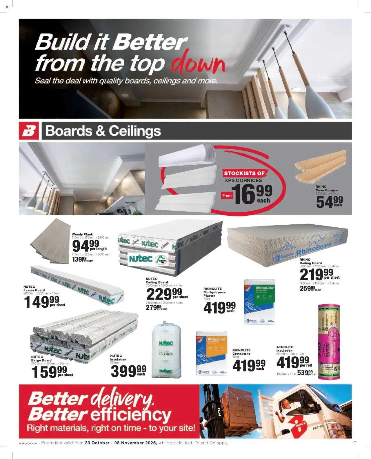 New Build It catalogue – valid from 23.10.2025 | Page: 7 | Products: Plaster