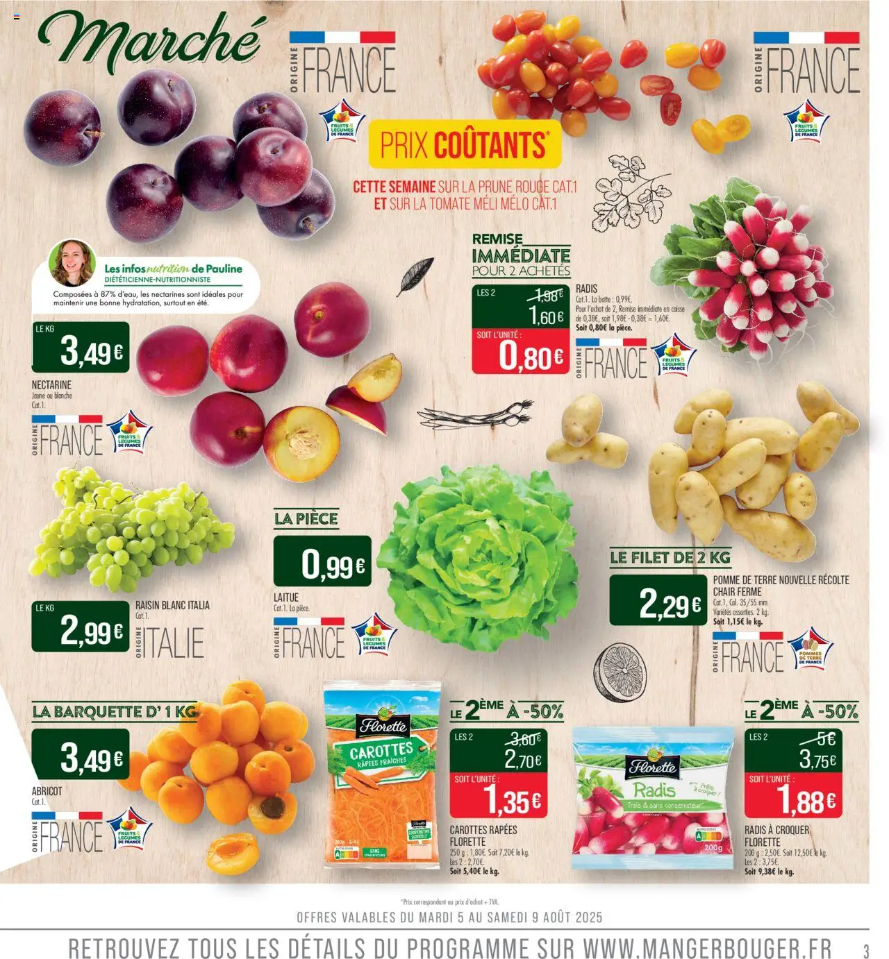  | Page: 3 | Produits: Abricot, Pomme, Prune, Radis