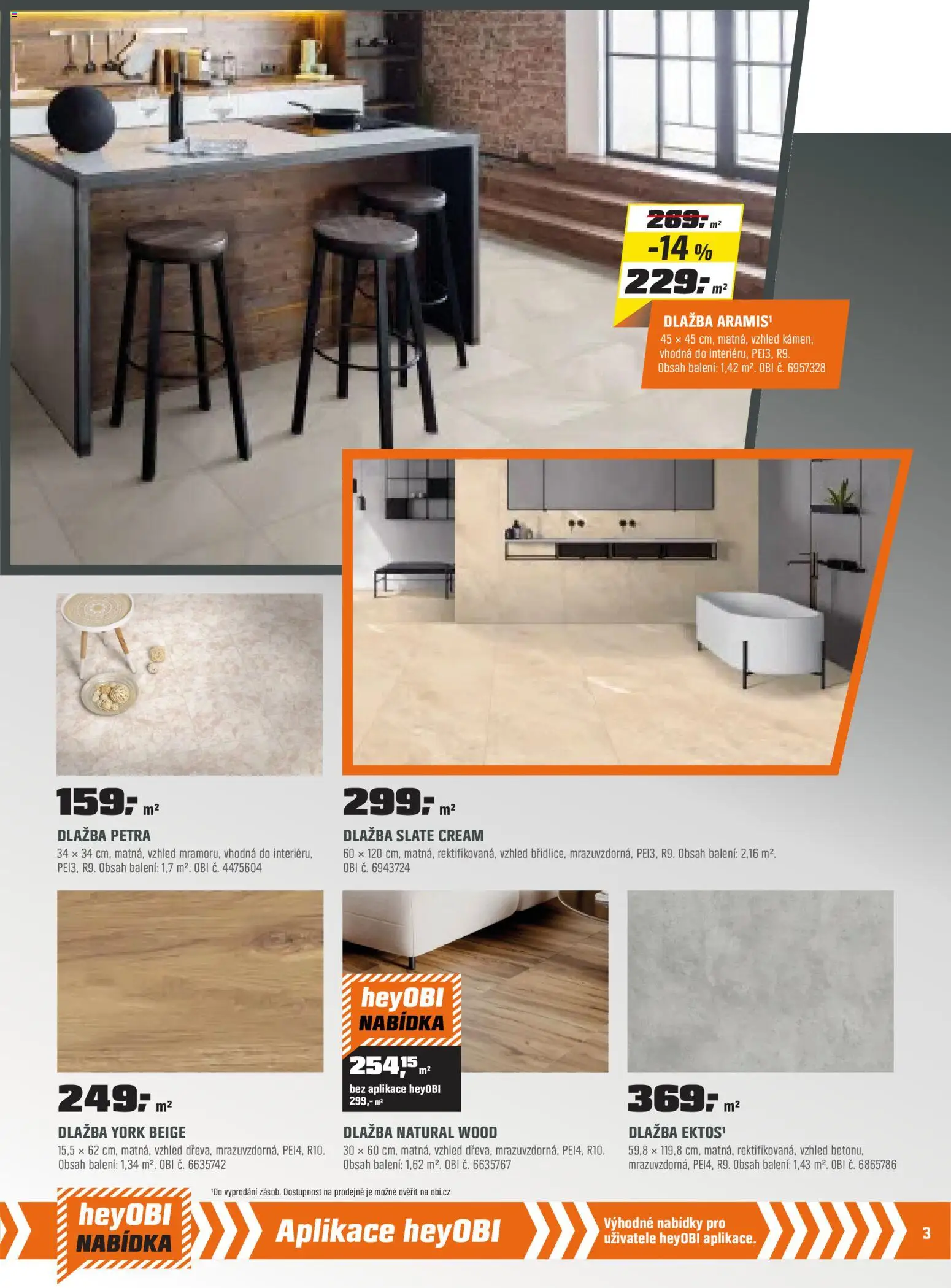 OBI leták - Bobří síla v akci od 02.01.2026 | Strana: 3 | Produkty: Dlažba